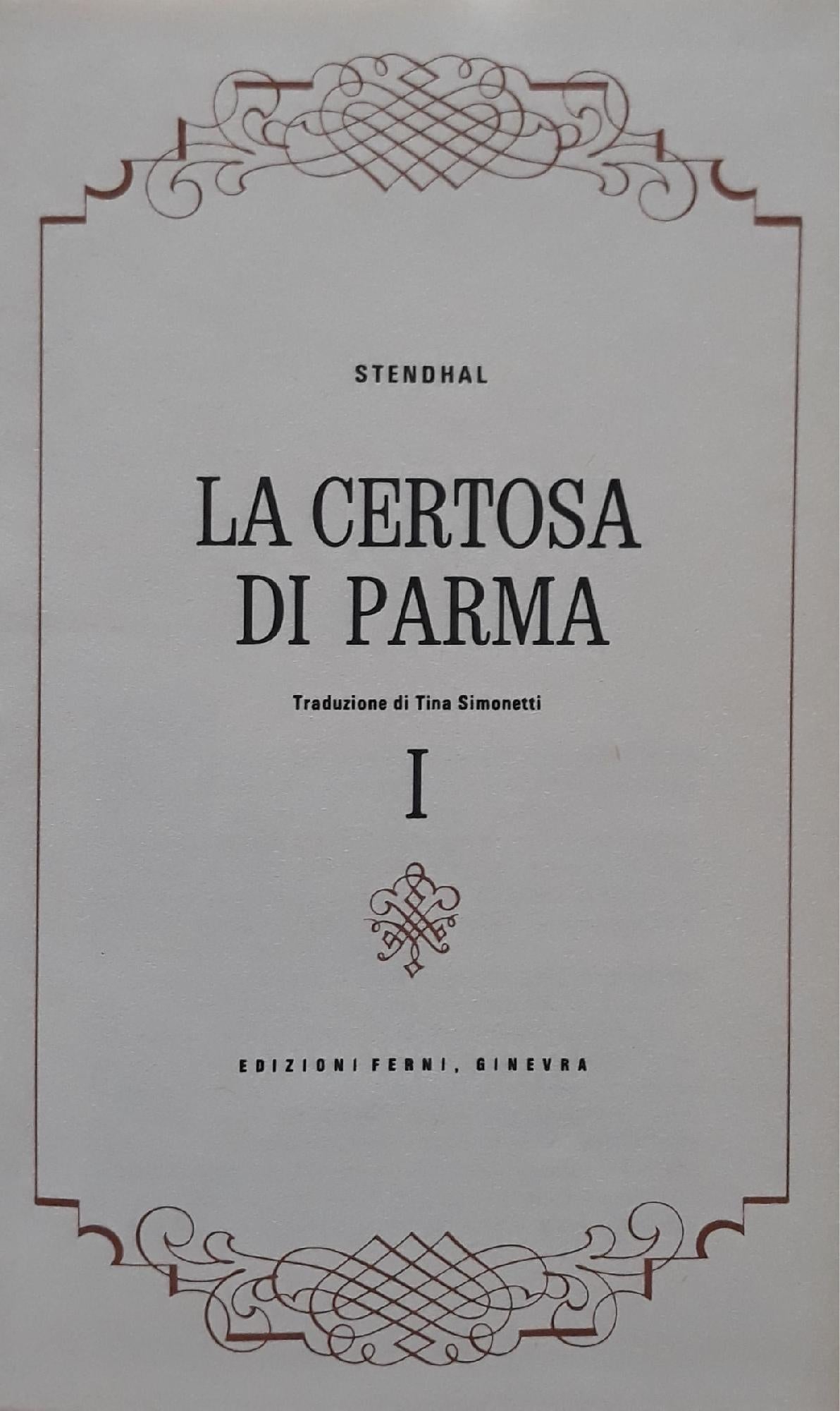La certosa di Parma (vol. I) - copertina
