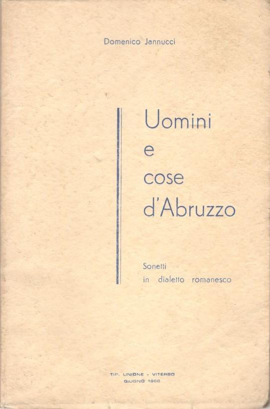 Uomini e cose d'Abruzzo. Sonetti in dialetto romanesco - copertina