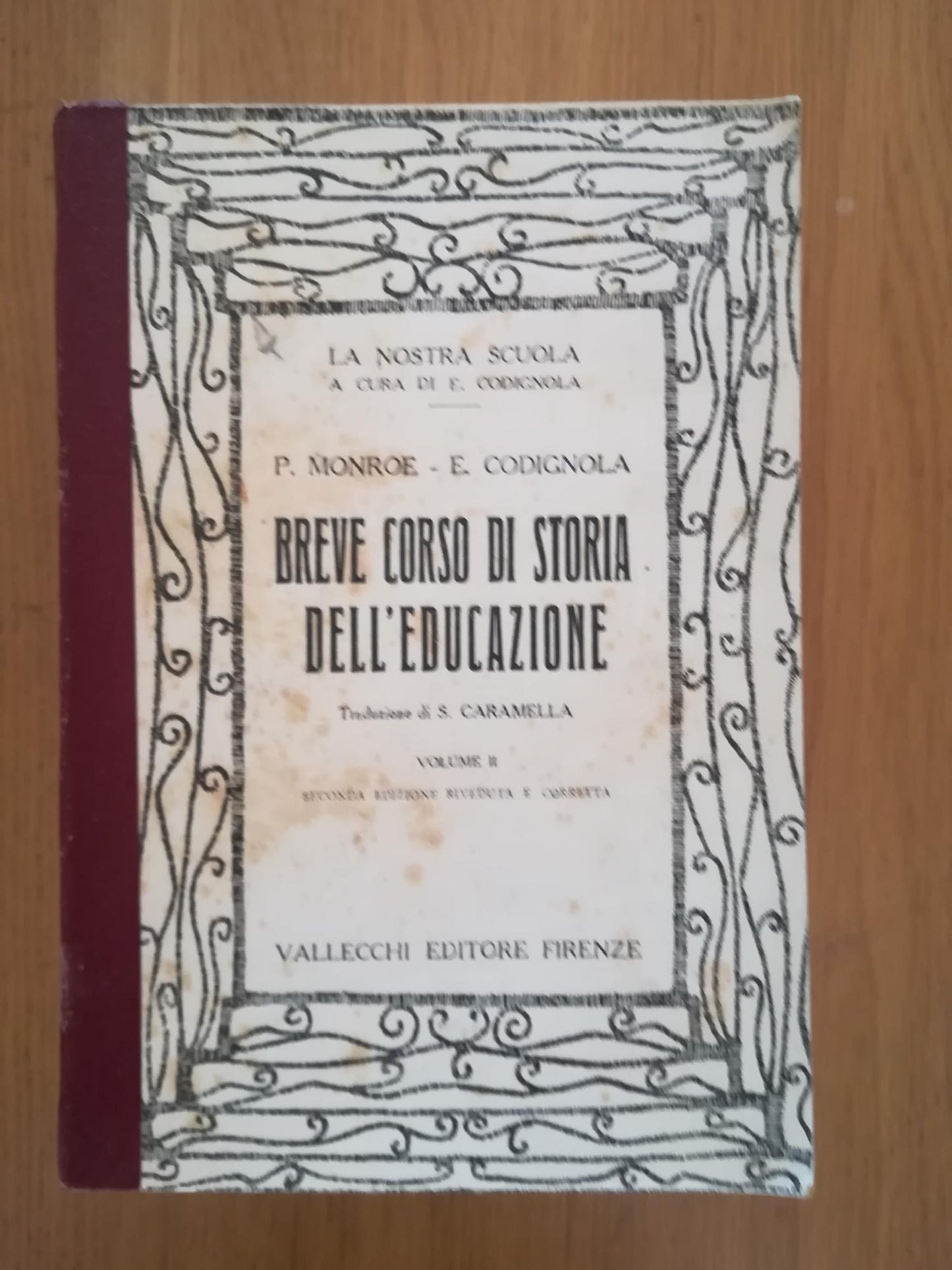 Breve corso di storia dell'educazione Vol.II - copertina
