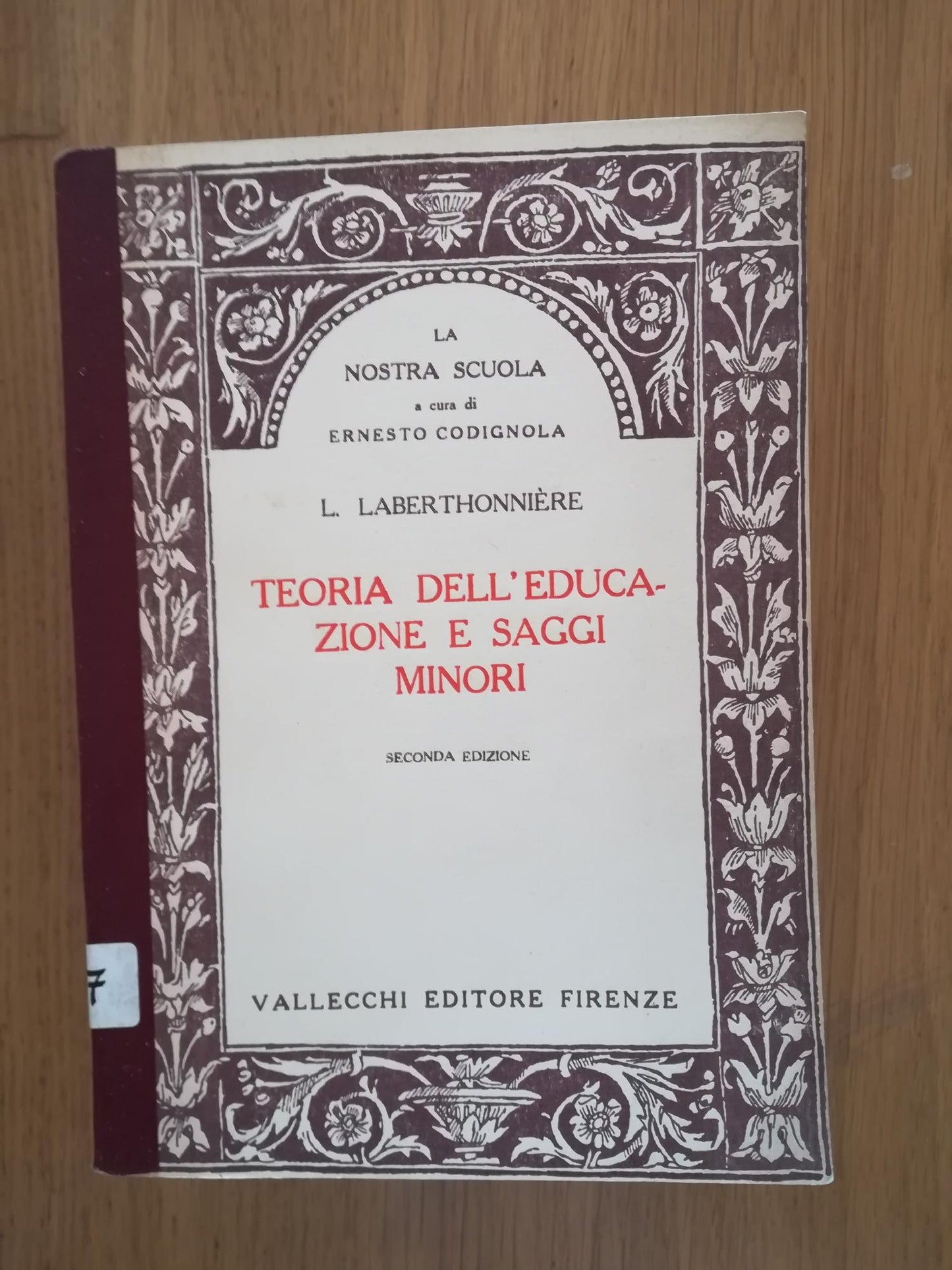 Teoria dell'educazione e saggi minori - copertina