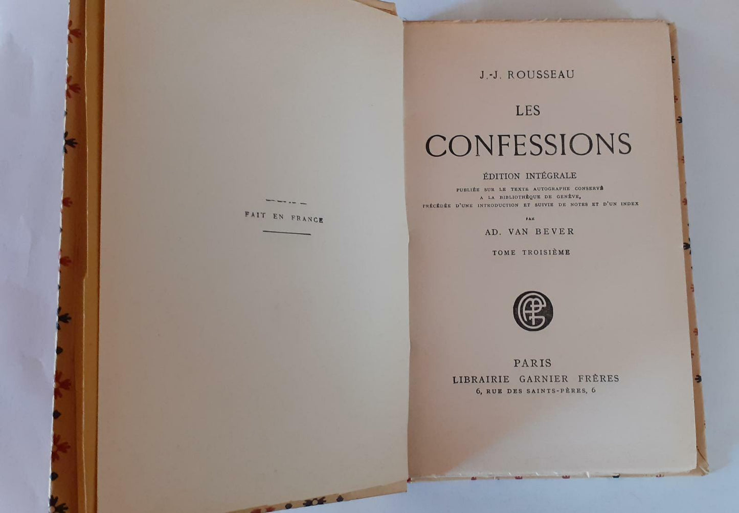 Les confessions. Tome troisieme - copertina