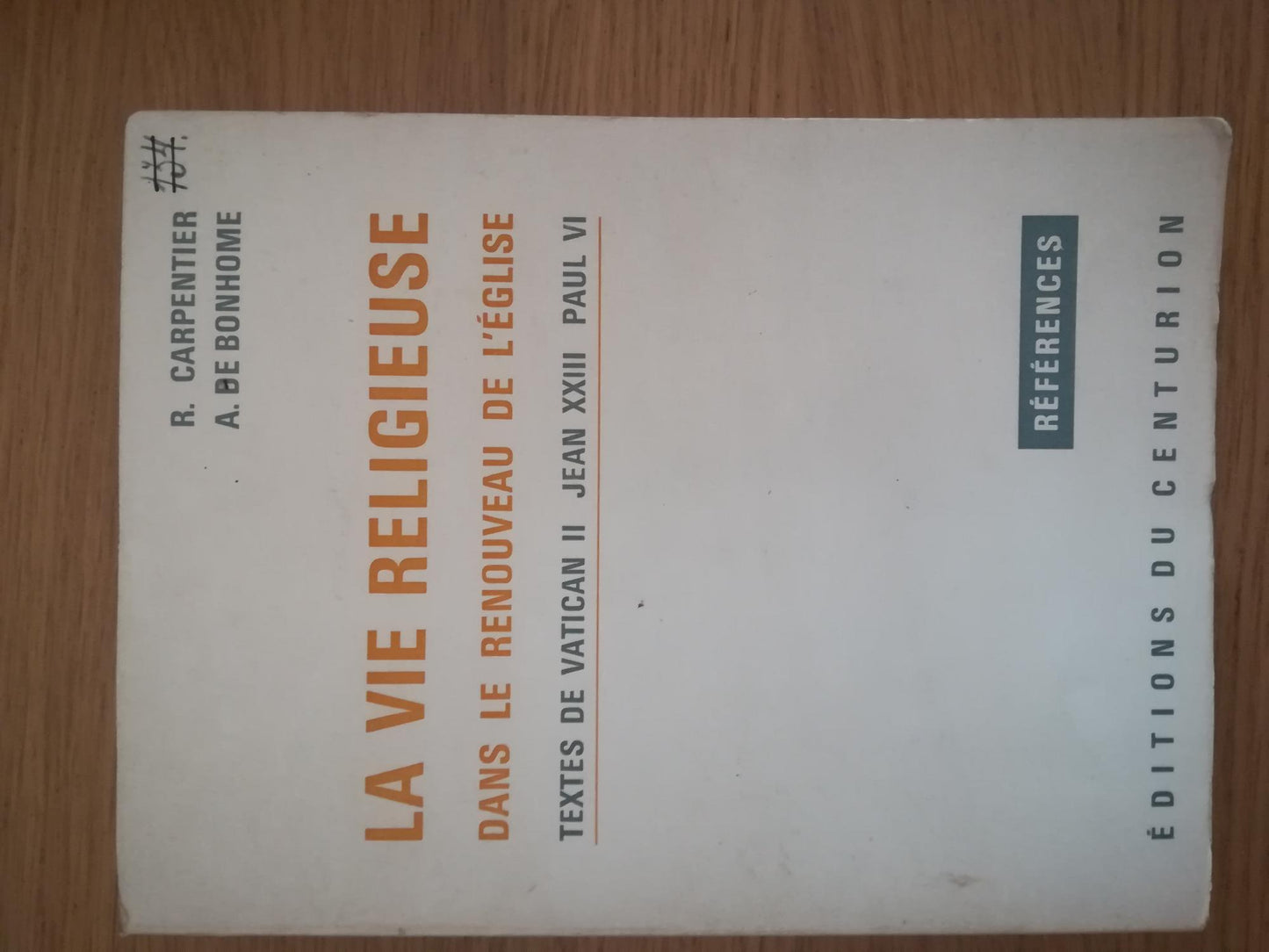 La vie religieuse dans le renouveau de l'eglise - copertina