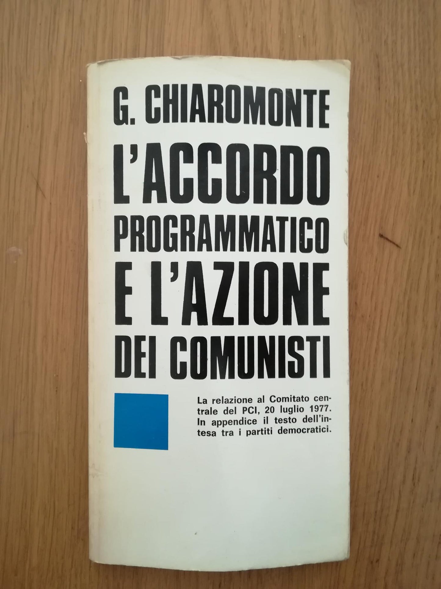 L'accordo programmatico e l'azione dei comunisti - copertina