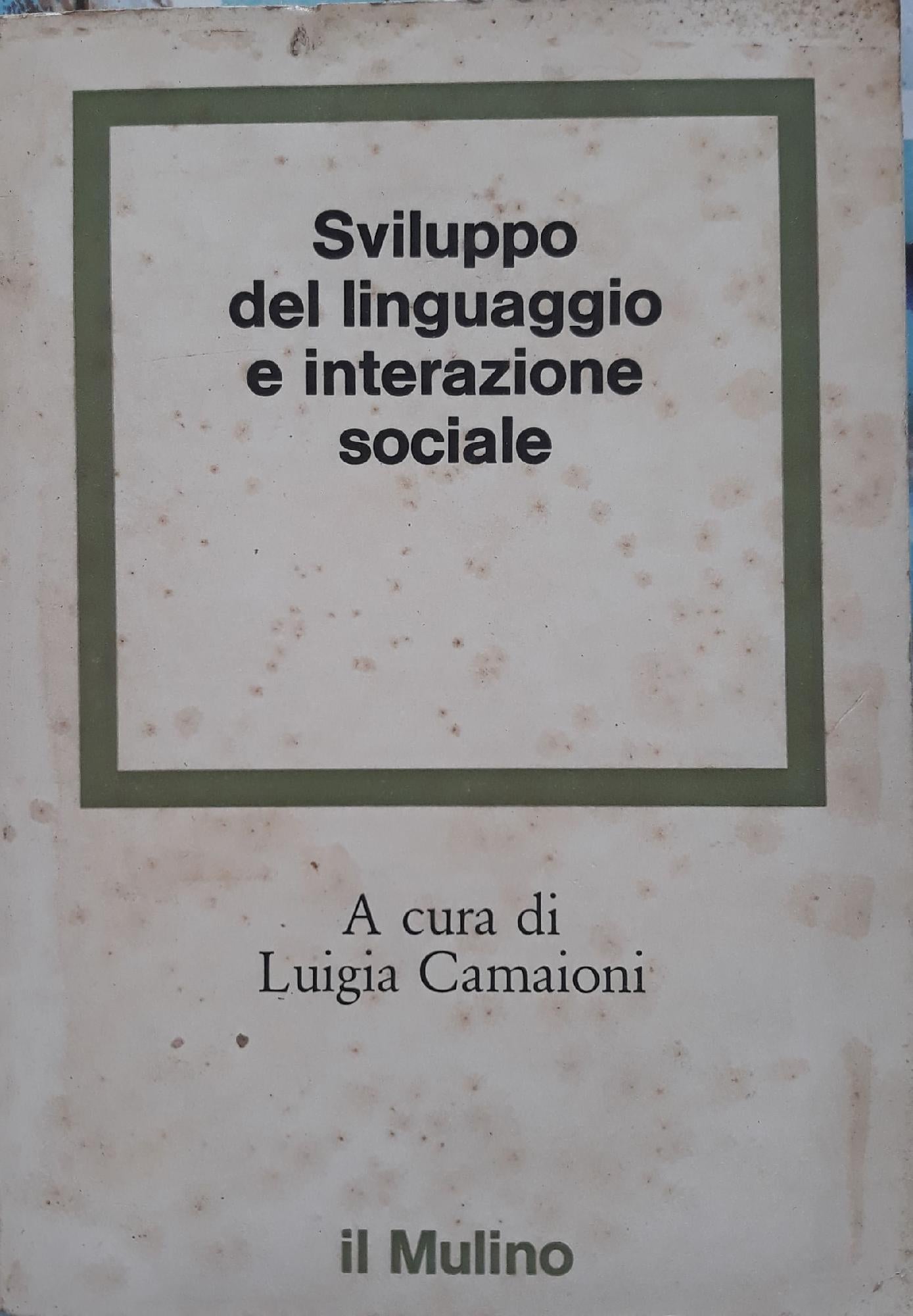 Sviluppo del linguaggio e interazione sociale - copertina