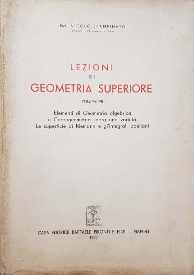 Lezioni di geometria superiore. Volume VII - copertina