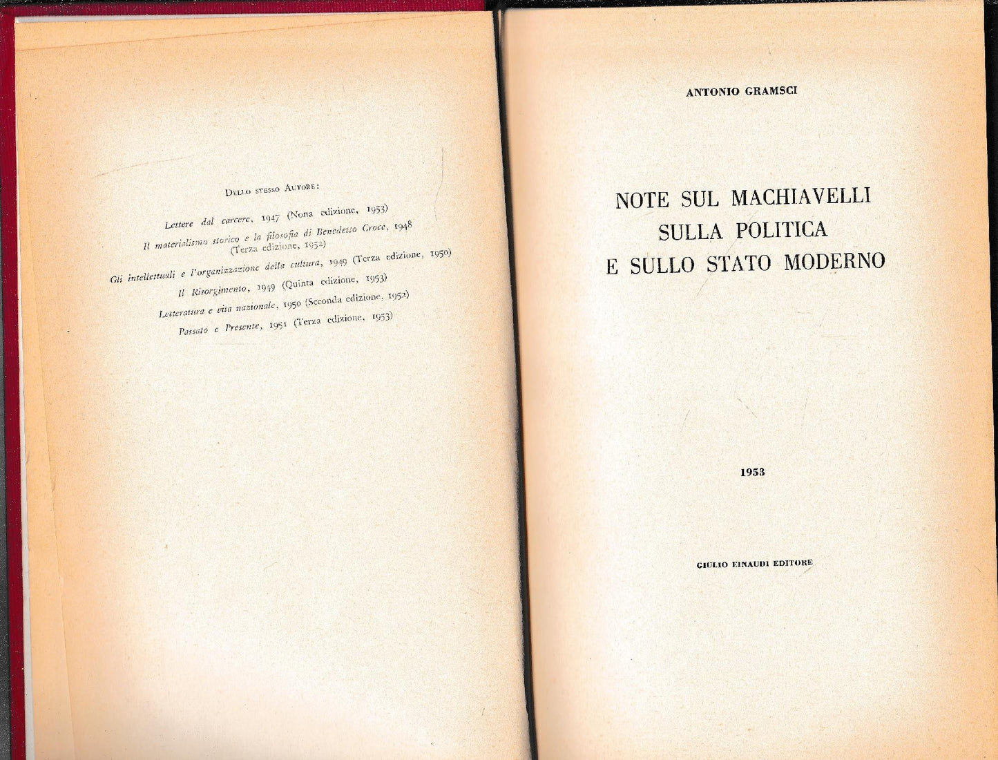 Note sul Machiavelli sulla politica e sullo Stato moderno - copertina