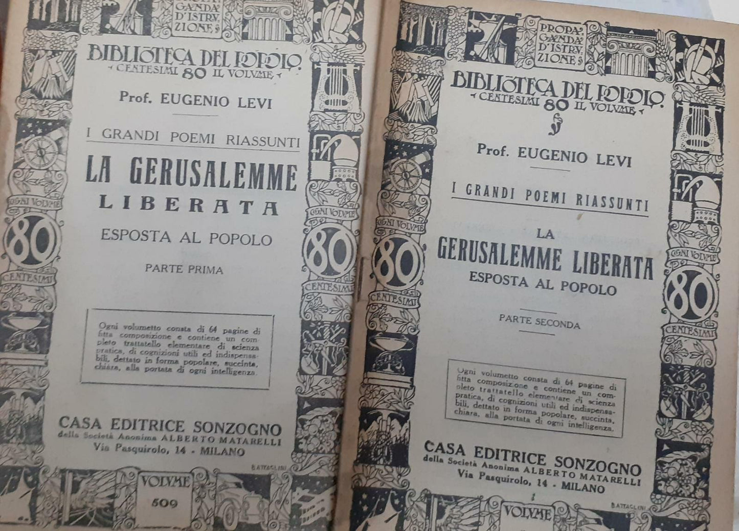 La Gerusalemme liberata. Parte prima. Parte seconda - copertina