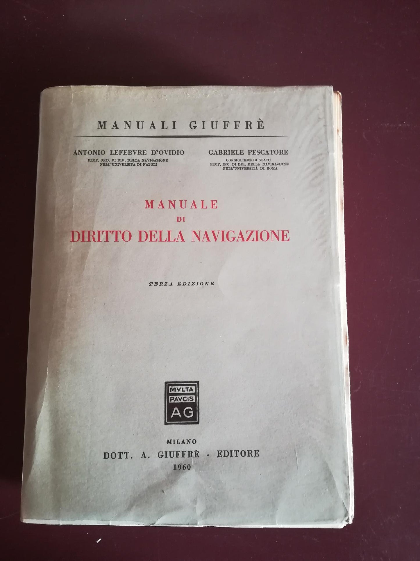 Manuale di diritto della navigazione - copertina