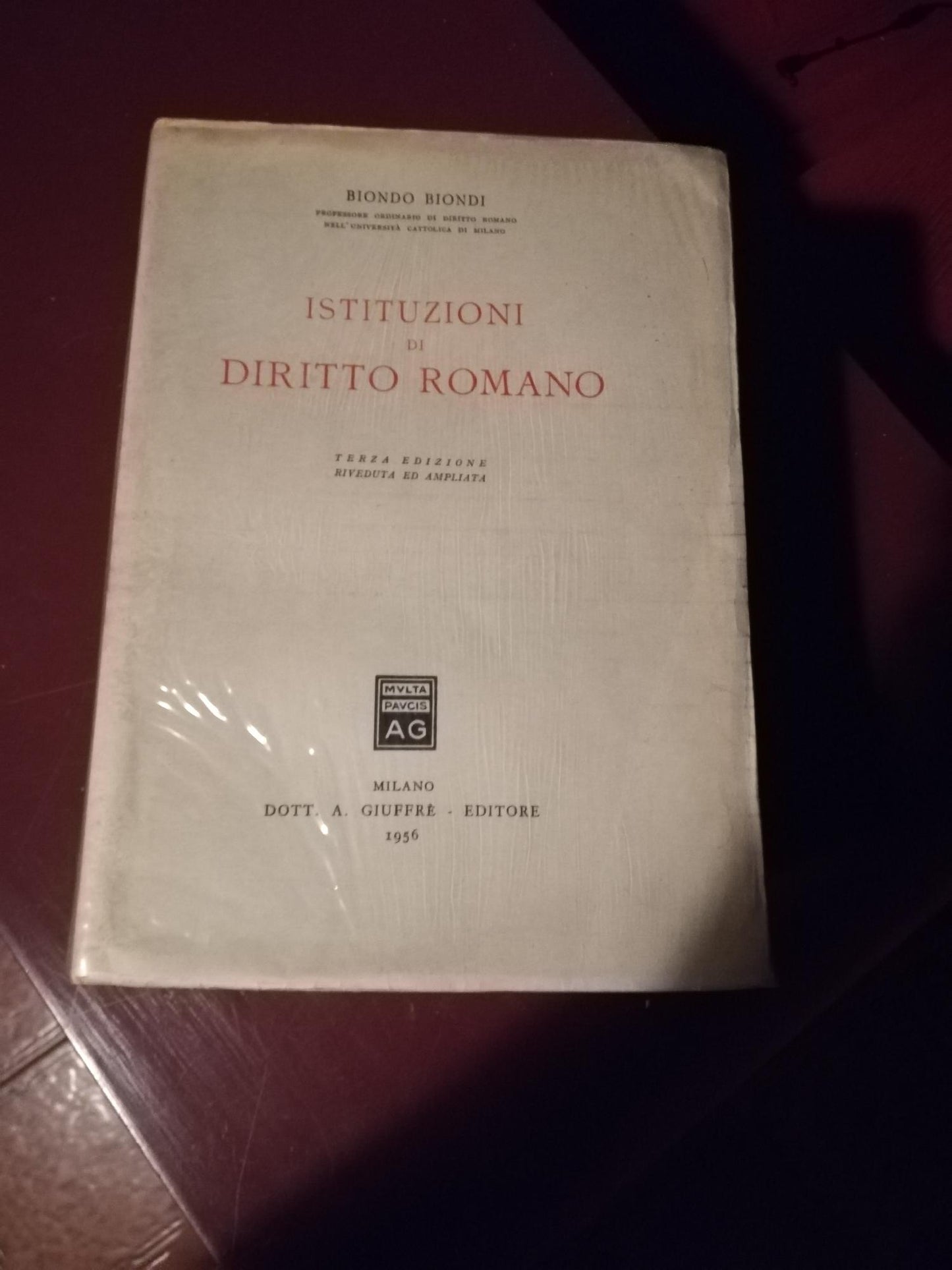 Istituzioni di diritto romano - copertina