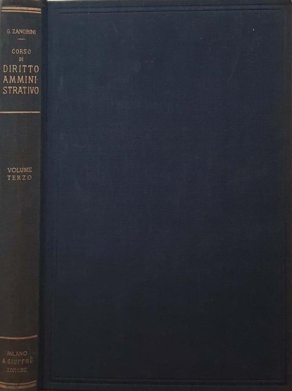 Corso di diritto amministrativo (Volume Terzo) - copertina