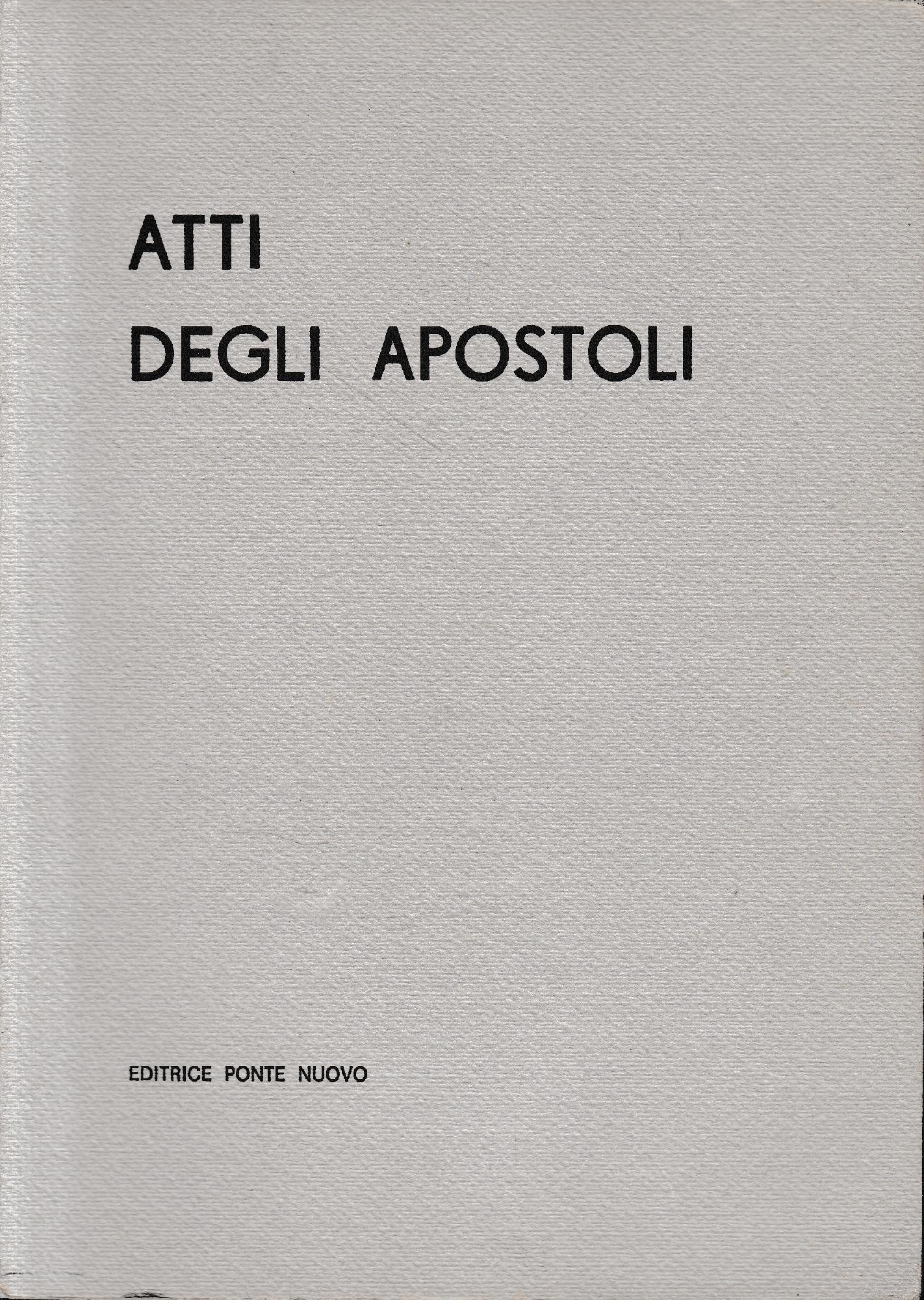 Atti degli Apostoli - copertina