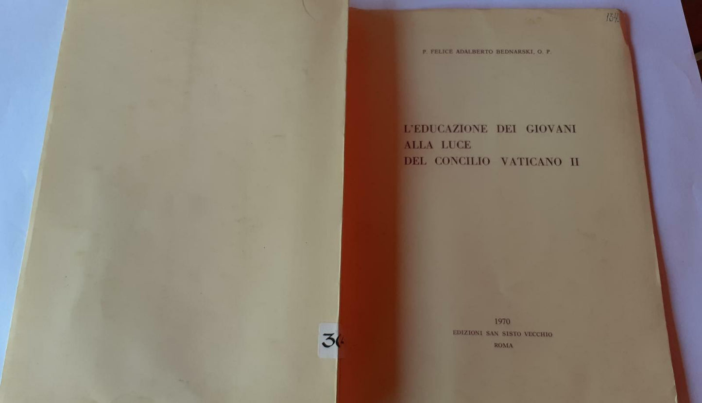 L'educazione dei giovani alla luce del Consiglio Vaticano II - copertina