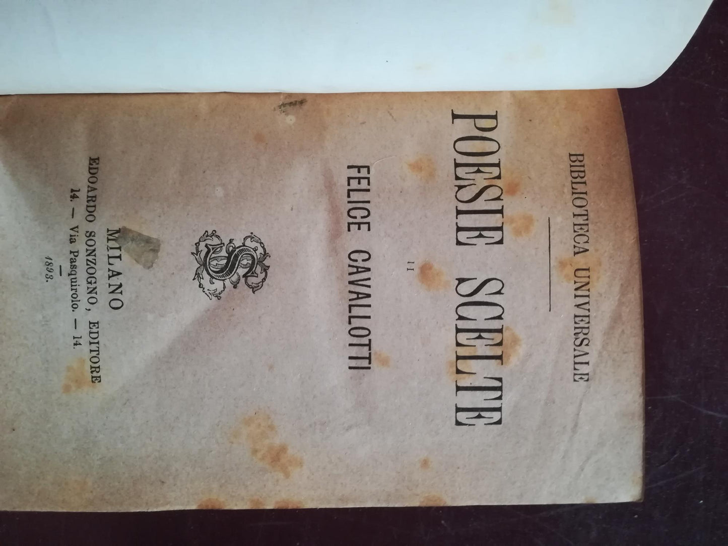 Poesie scelte - copertina