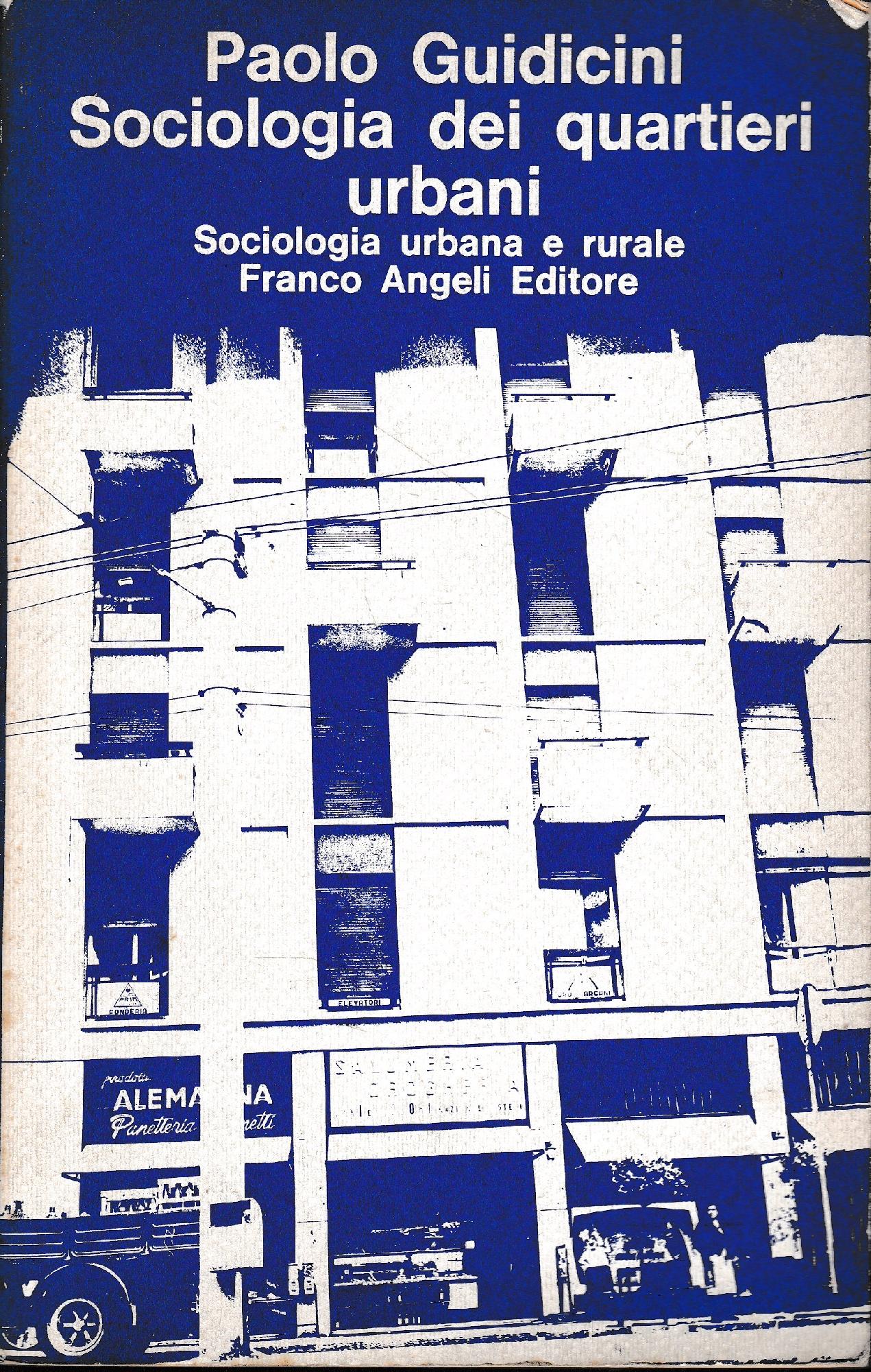 Sociologia dei quartieri urbani - copertina