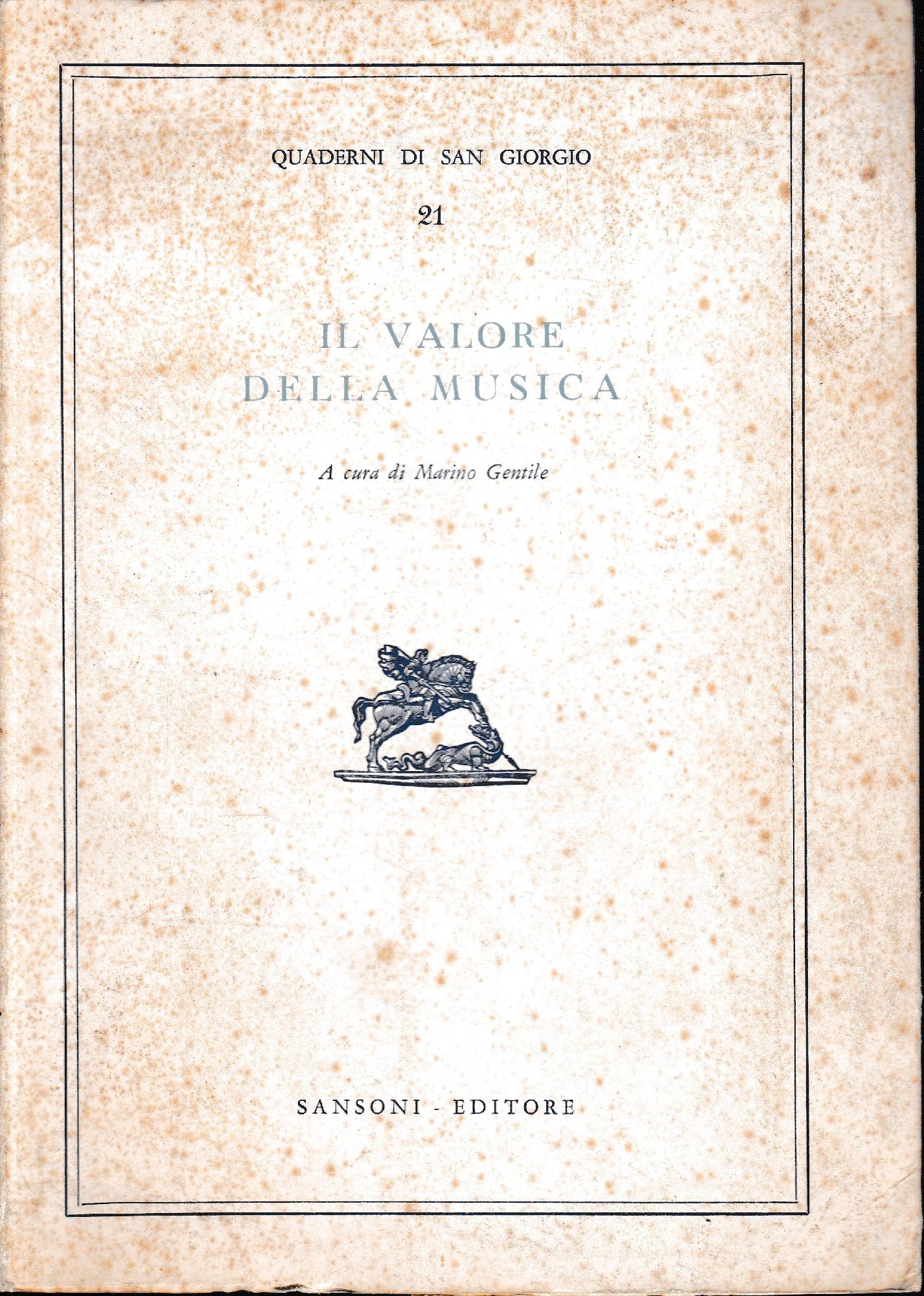 Il valore della musica - copertina