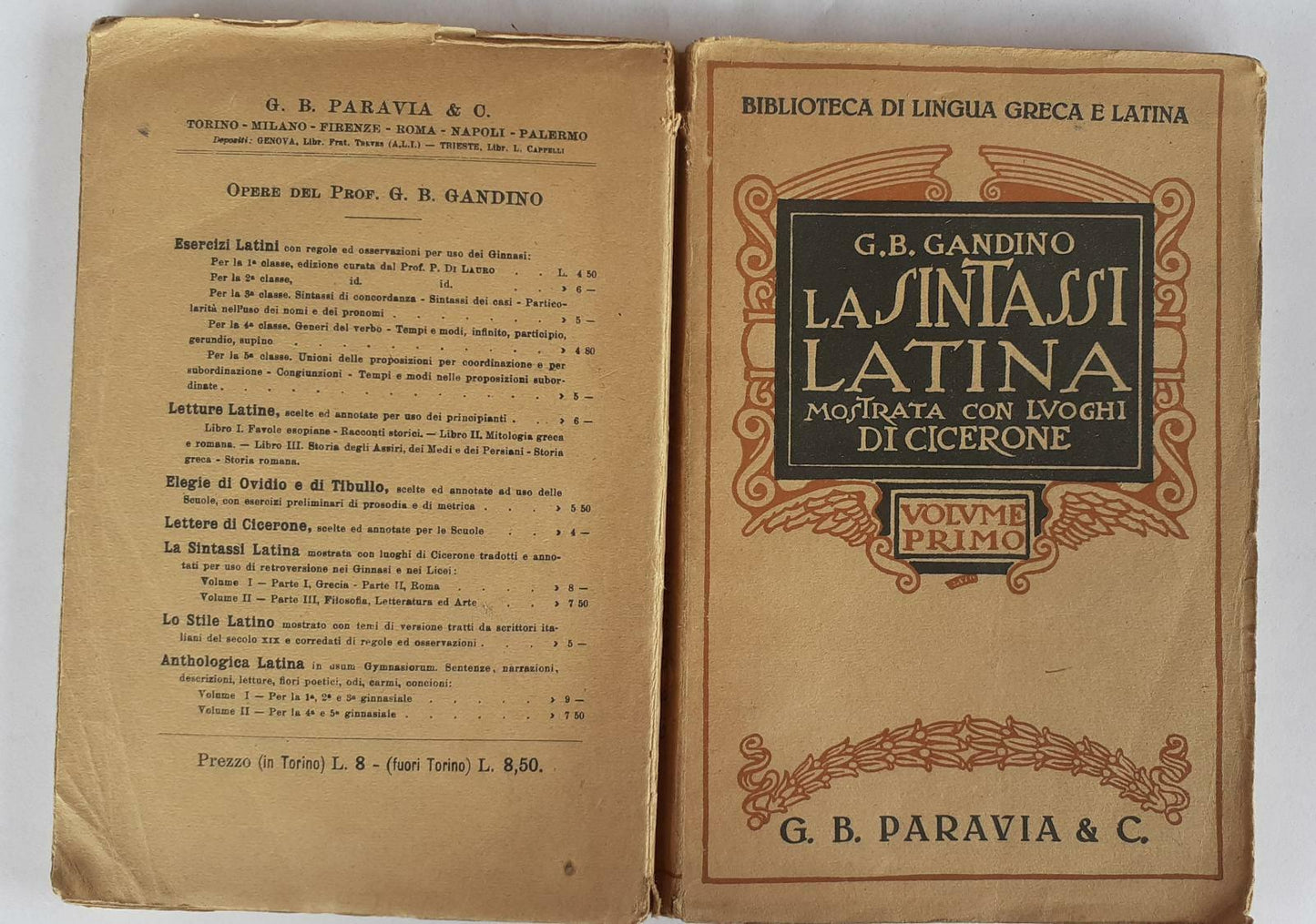 La sintassi latina - copertina