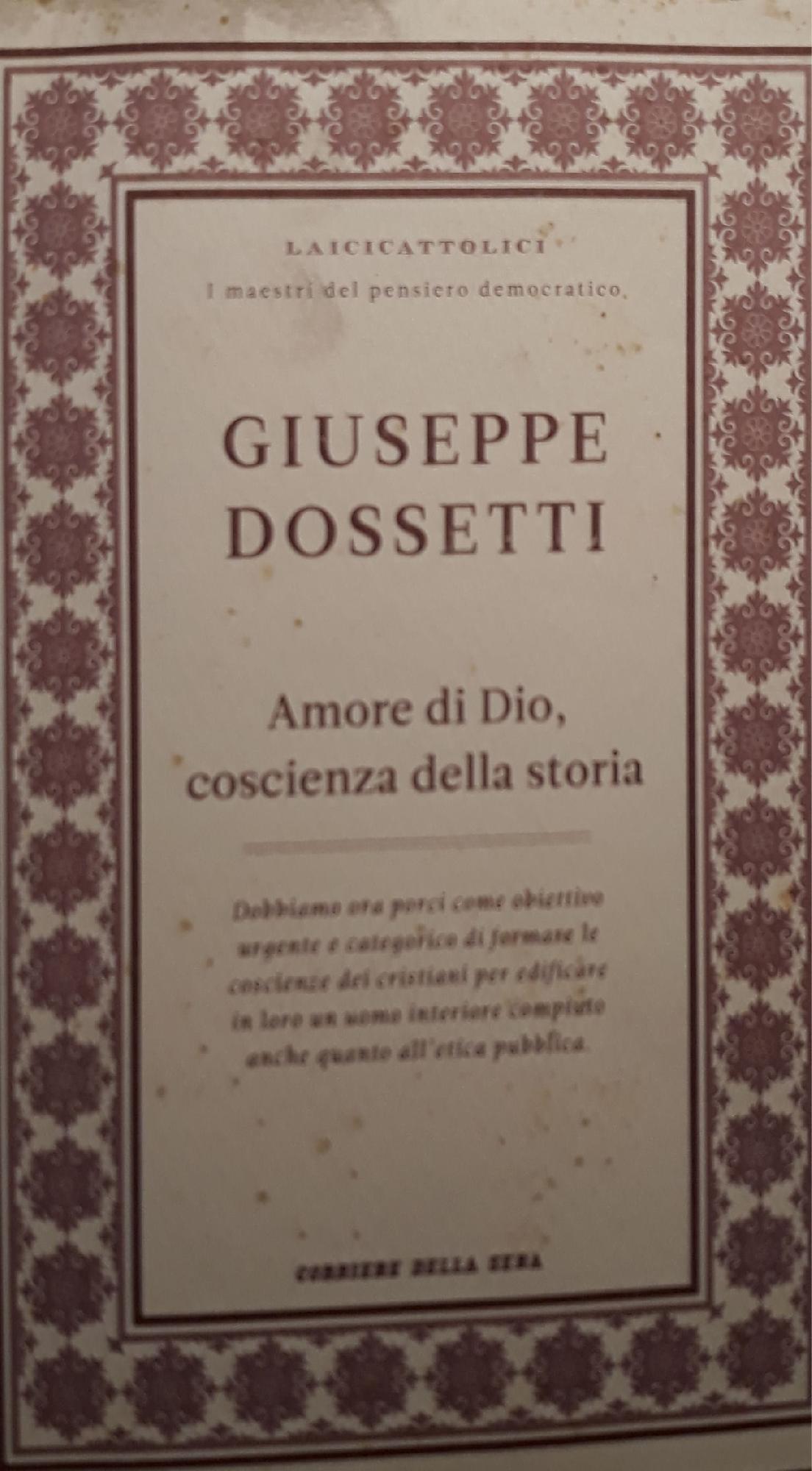 Amore di Dio, coscienza della storia - copertina