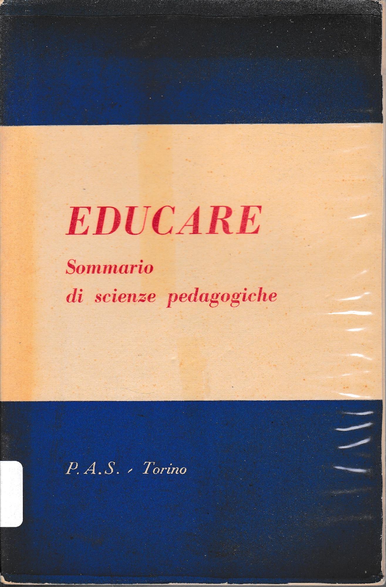 Educare. Sommario di scienze pedagogiche - copertina