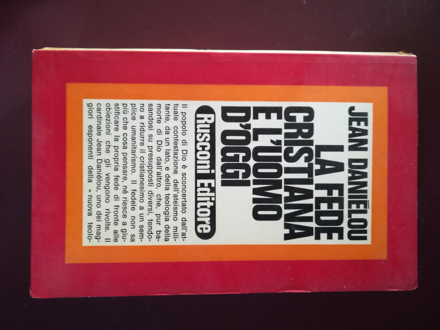 La fede cristiana e l'uomo d'oggi - copertina