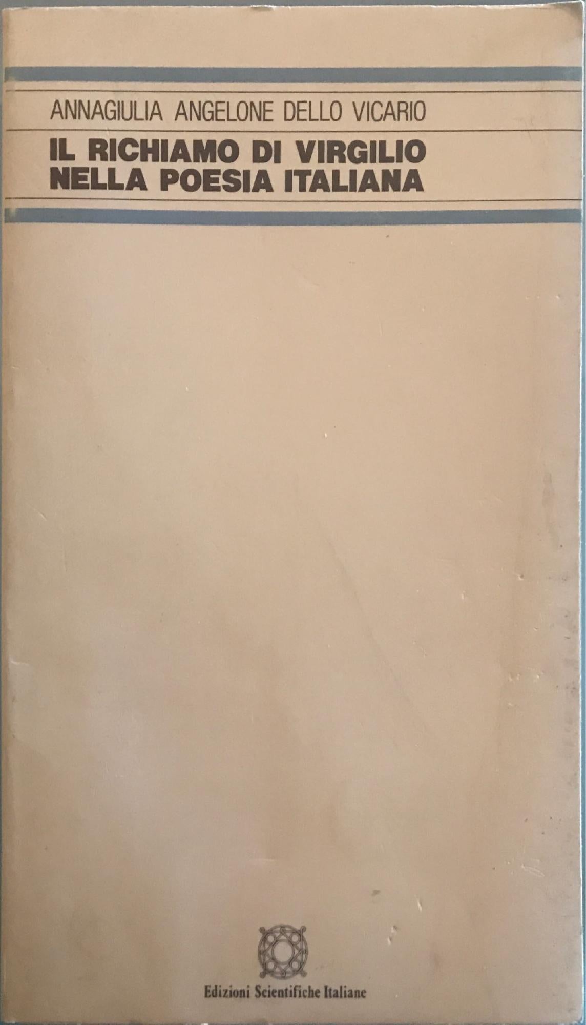 Il richiamo di Virgilio nella poesia Italiana - copertina