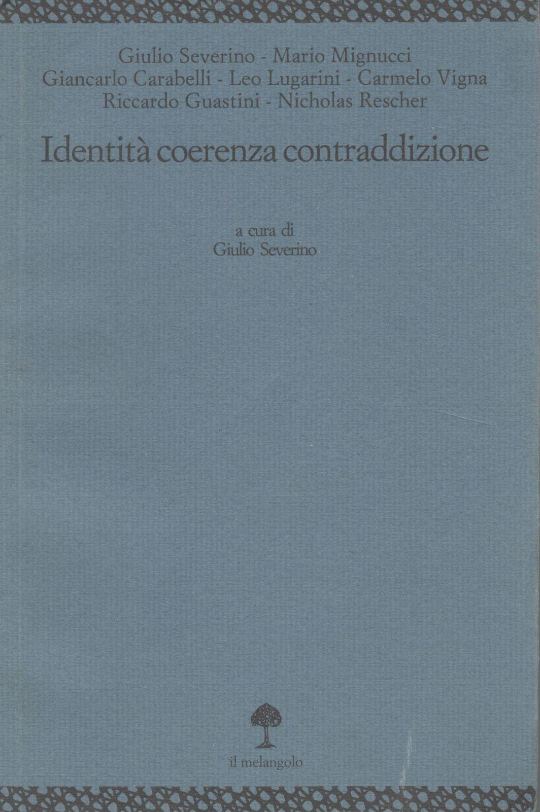 Identità, coerenza, contraddizione - copertina