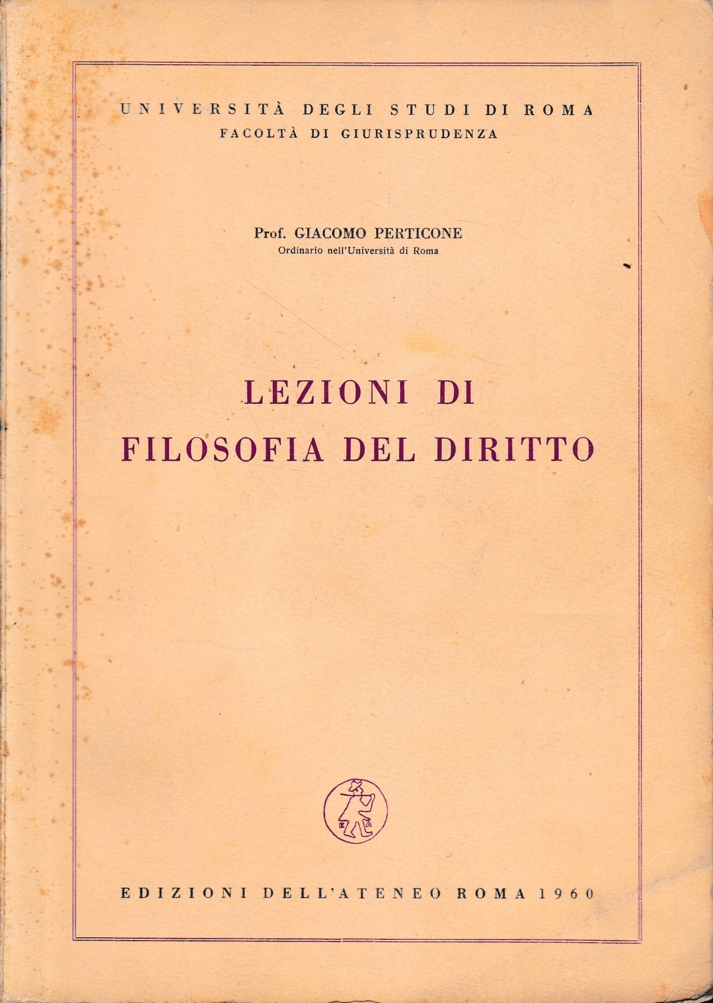 Lezioni di filosofia del diritto - copertina