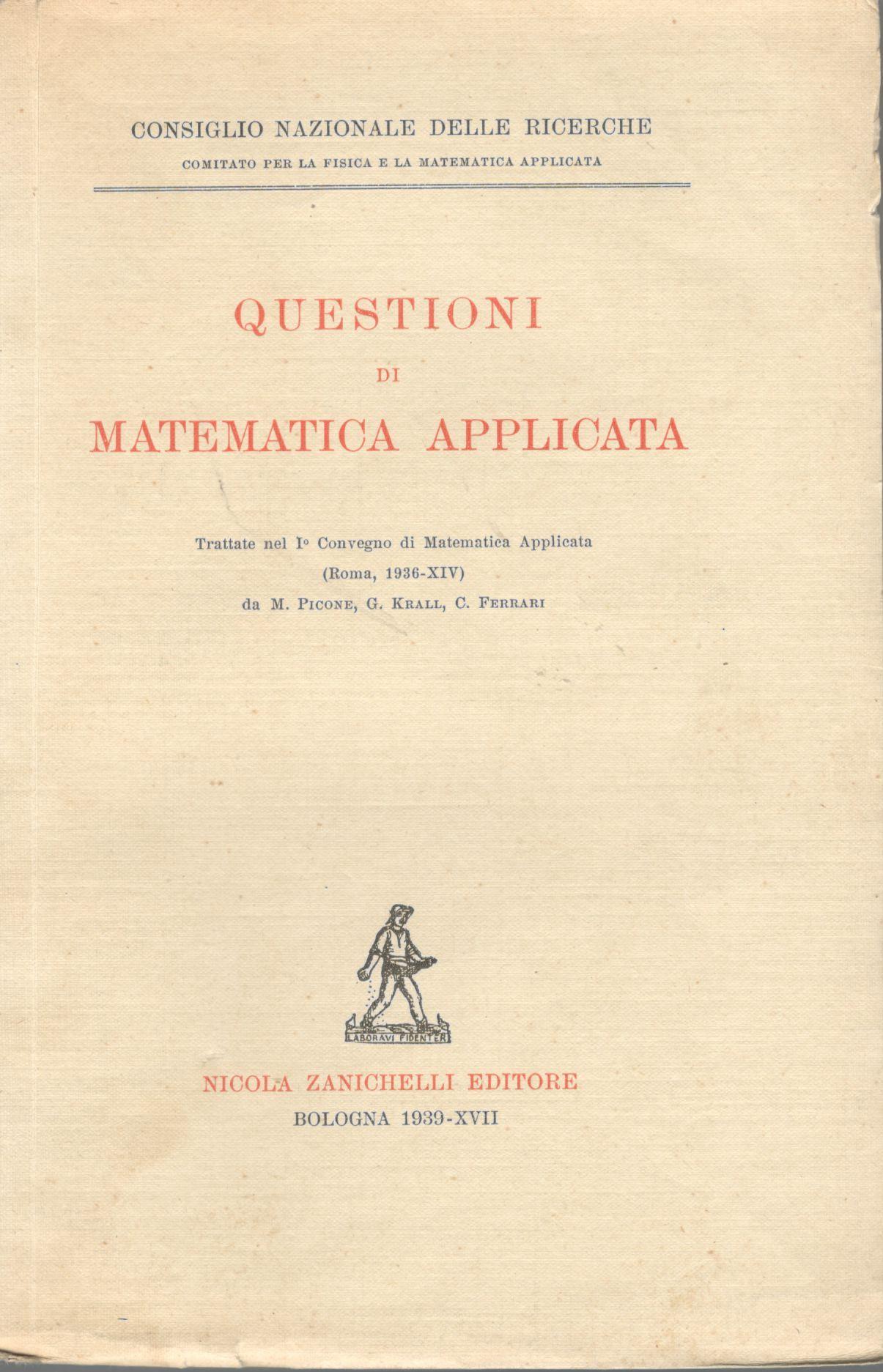 Questioni di matematica applicata - copertina