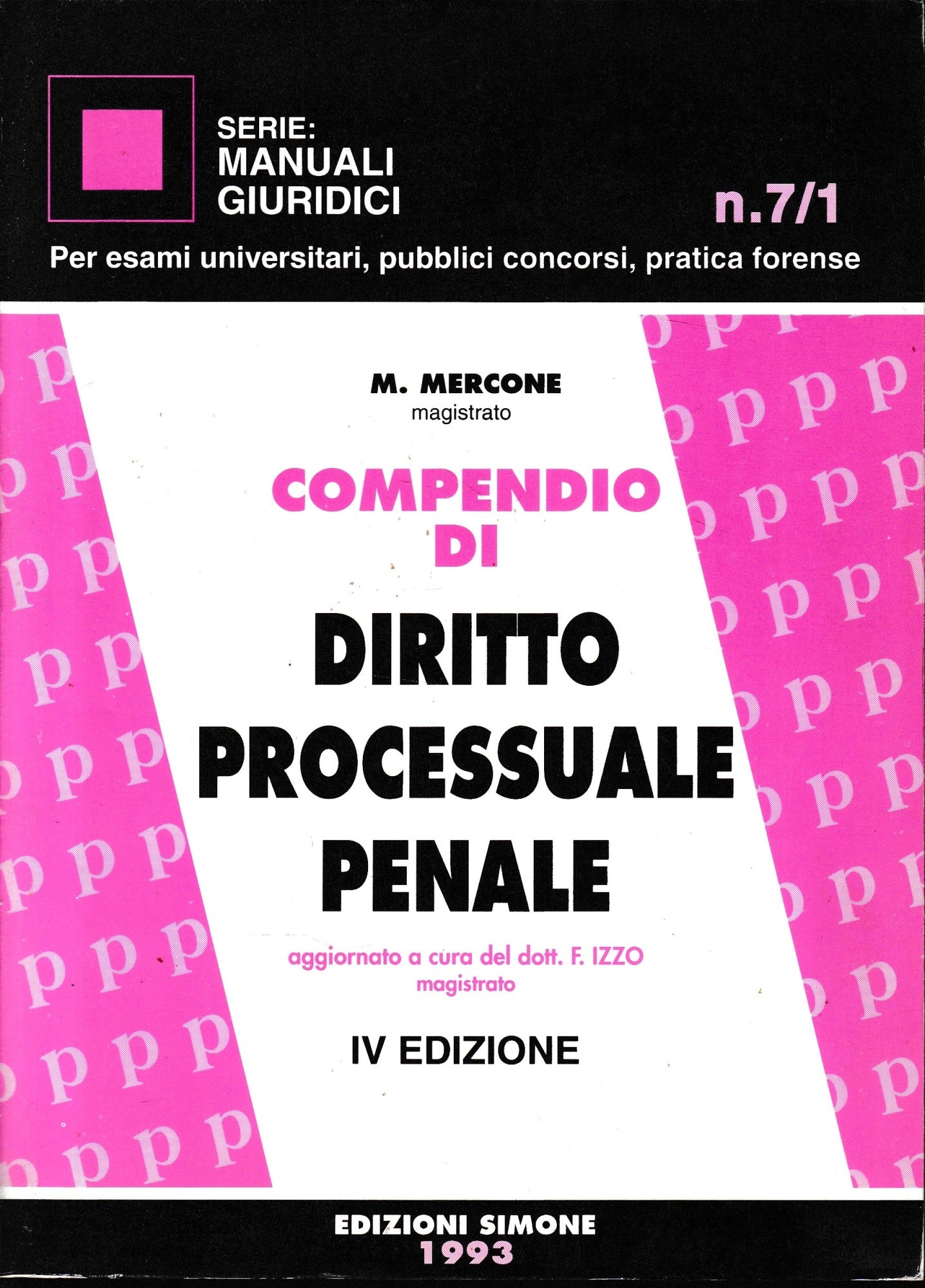 Compendio di diritto processuale penale - copertina