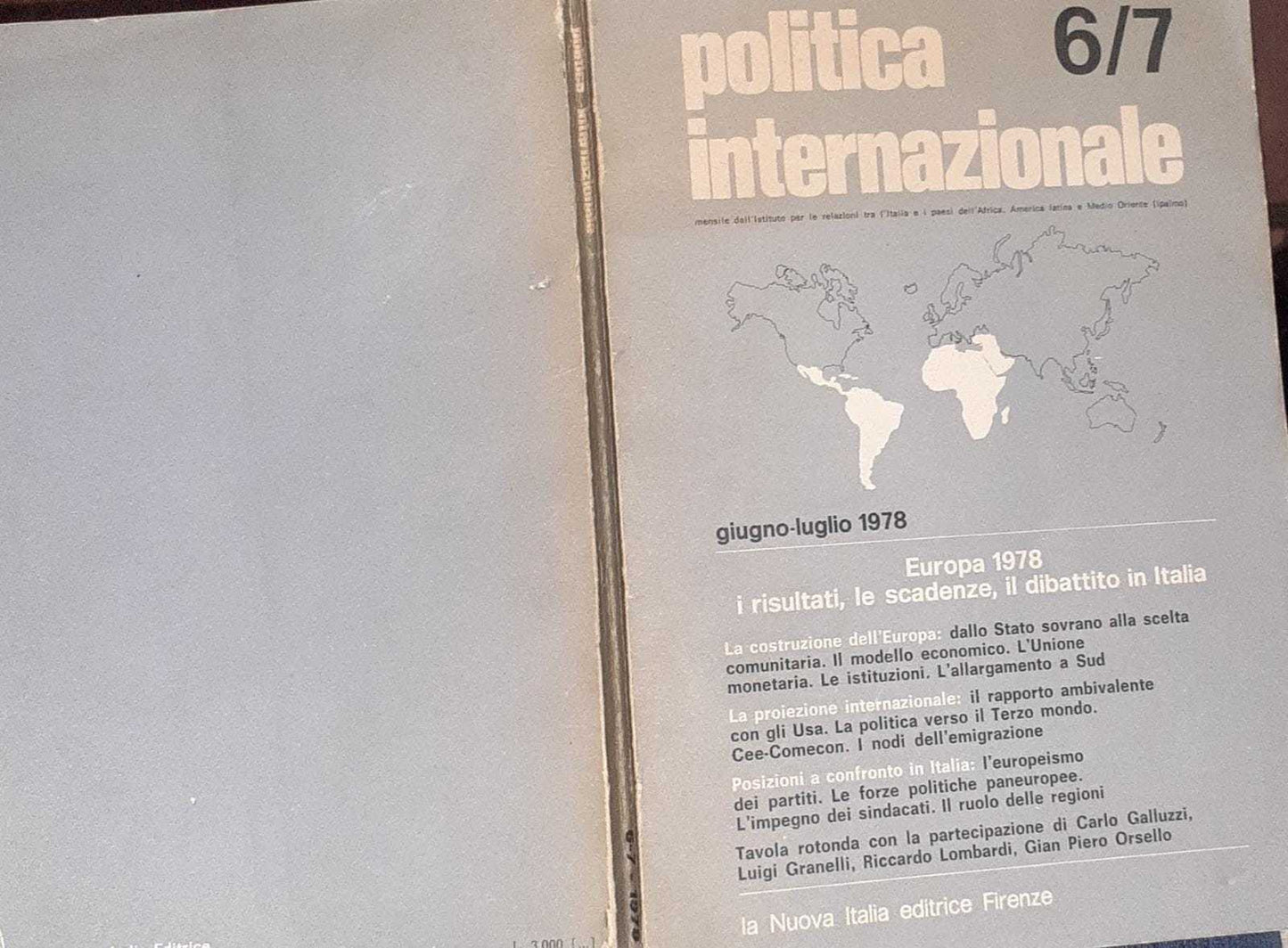 Politica internazionale 6/7 giugno-luglio 1978 - copertina