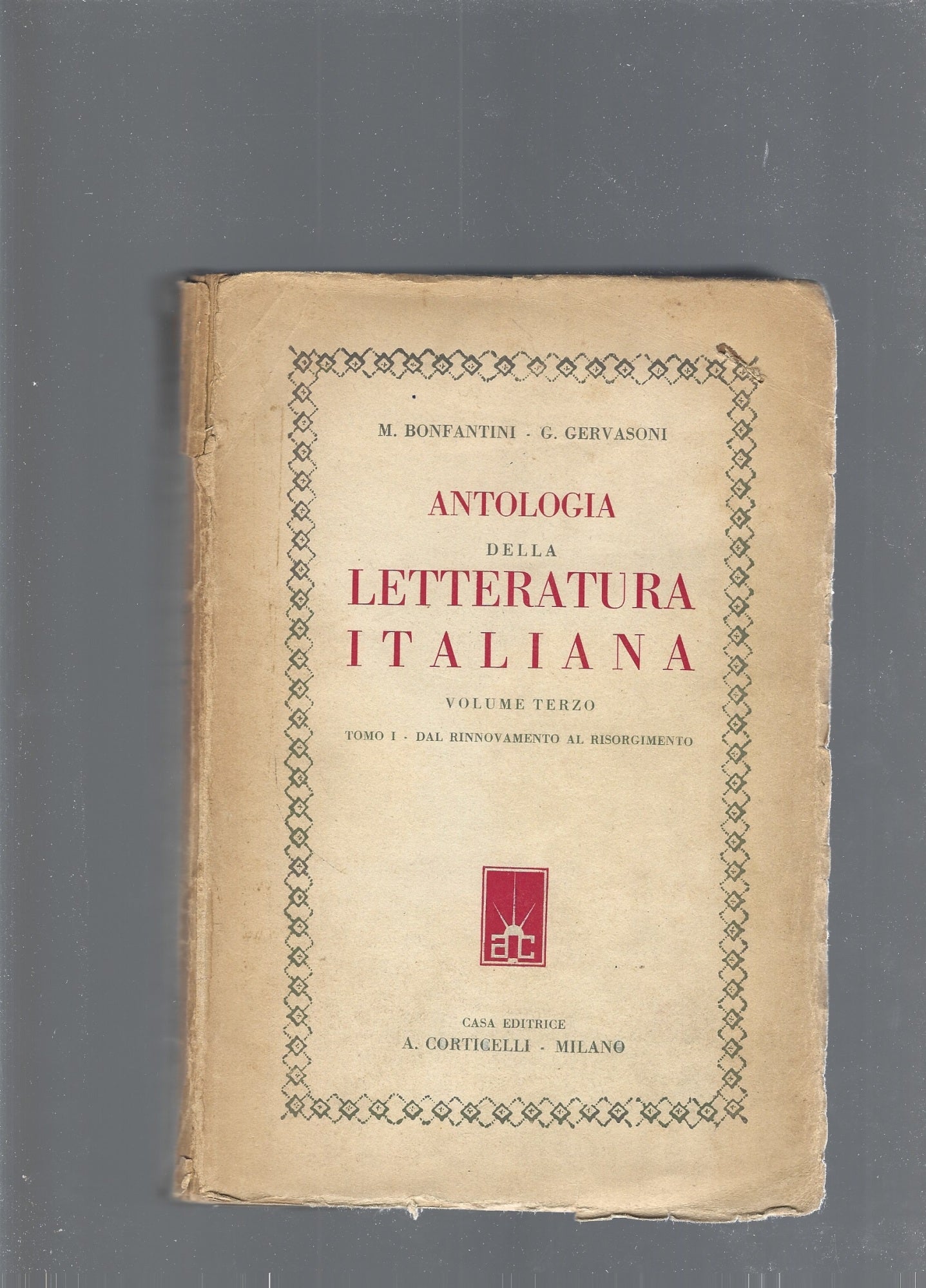 Antologia della letteratura italiana vol. III - copertina