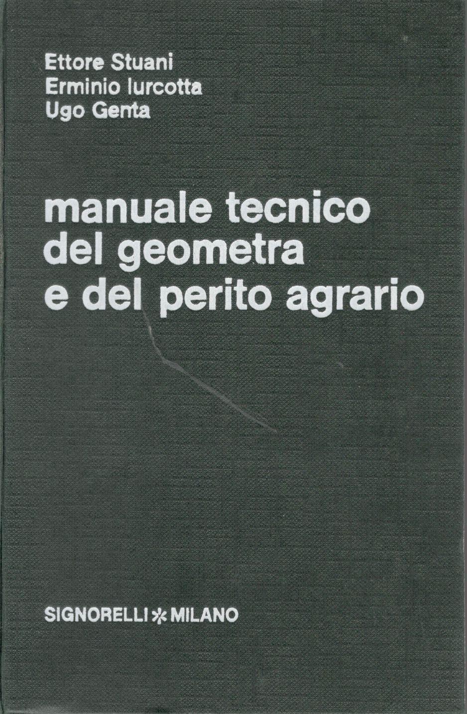 Manuale tecnico del geometra e del perito agrario - copertina