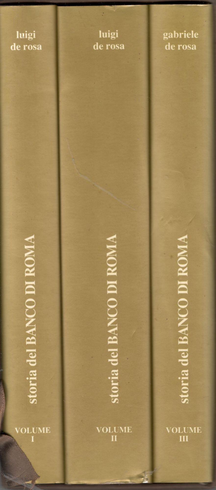 Storia del Banco di Roma. 3 volumi. - copertina