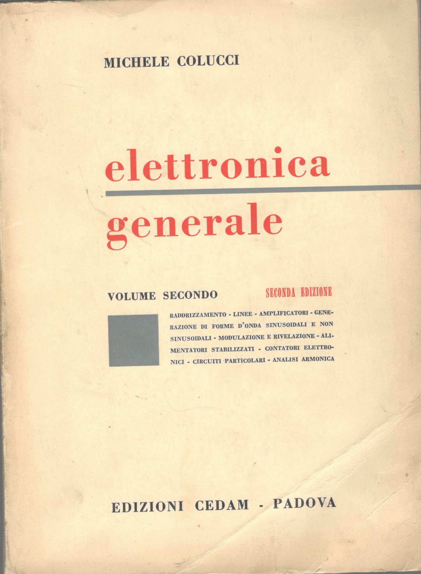 Elettronica generale (volume secondo) - copertina