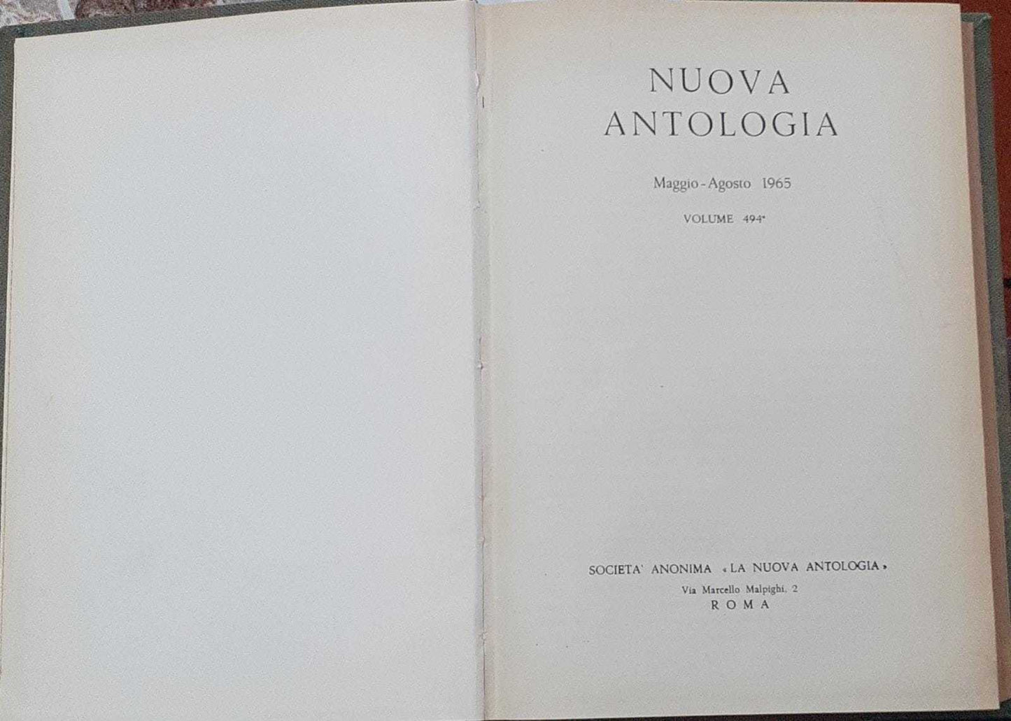 Nuova antologia. Settembre-Dicembre 1953 Volume CDLVIII - copertina