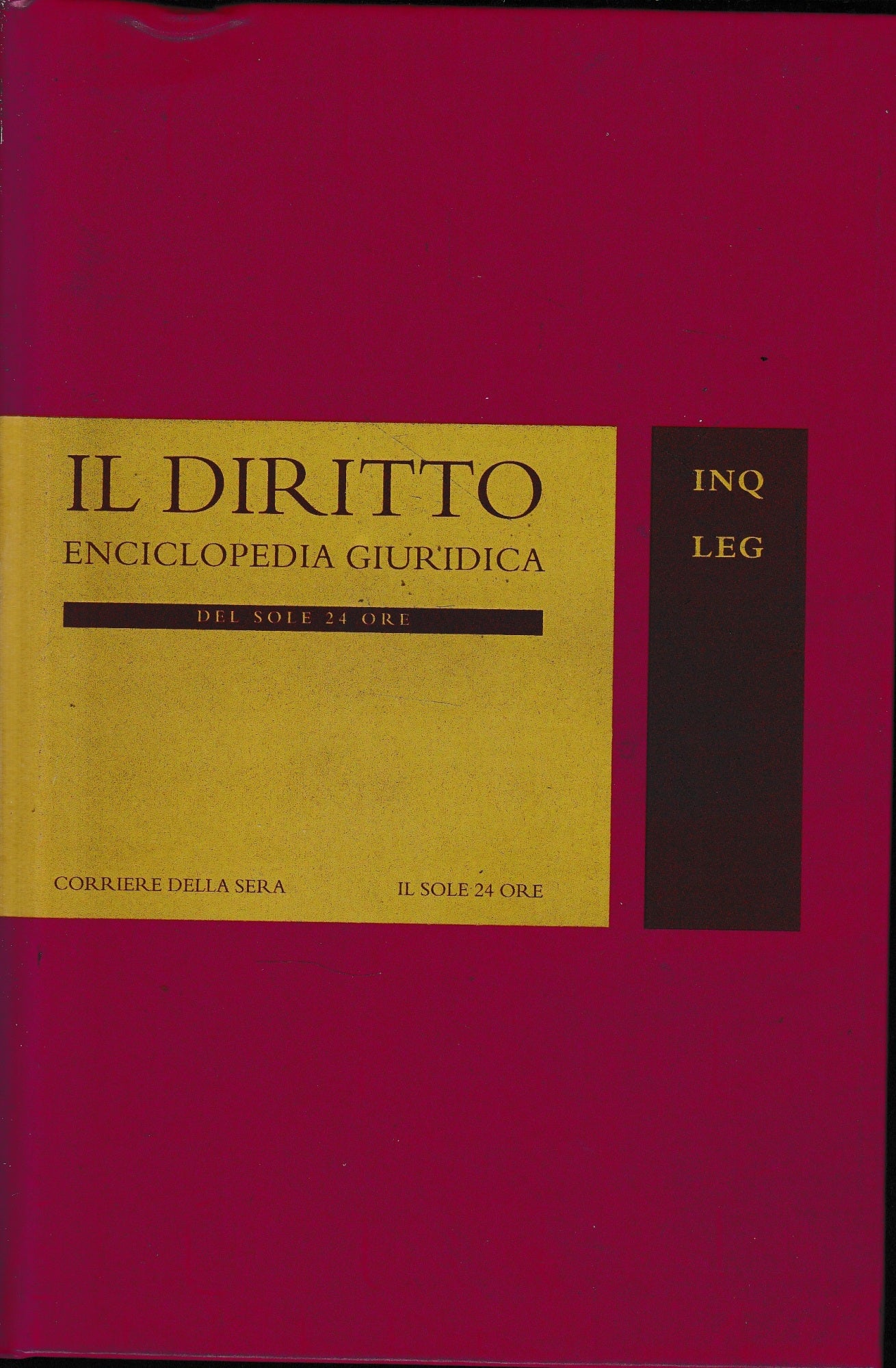Il Diritto. Enciclopedia Giuridica del Sole 24 ORE. Vol. 8: INQ-LEG - copertina
