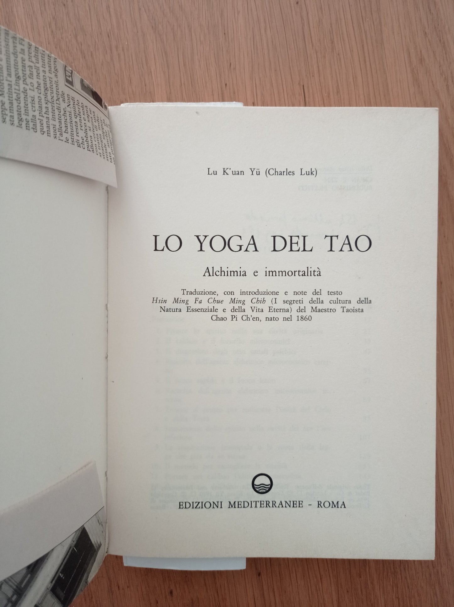Lo Yoga e il Tao Alchimia e immortalità - copertina
