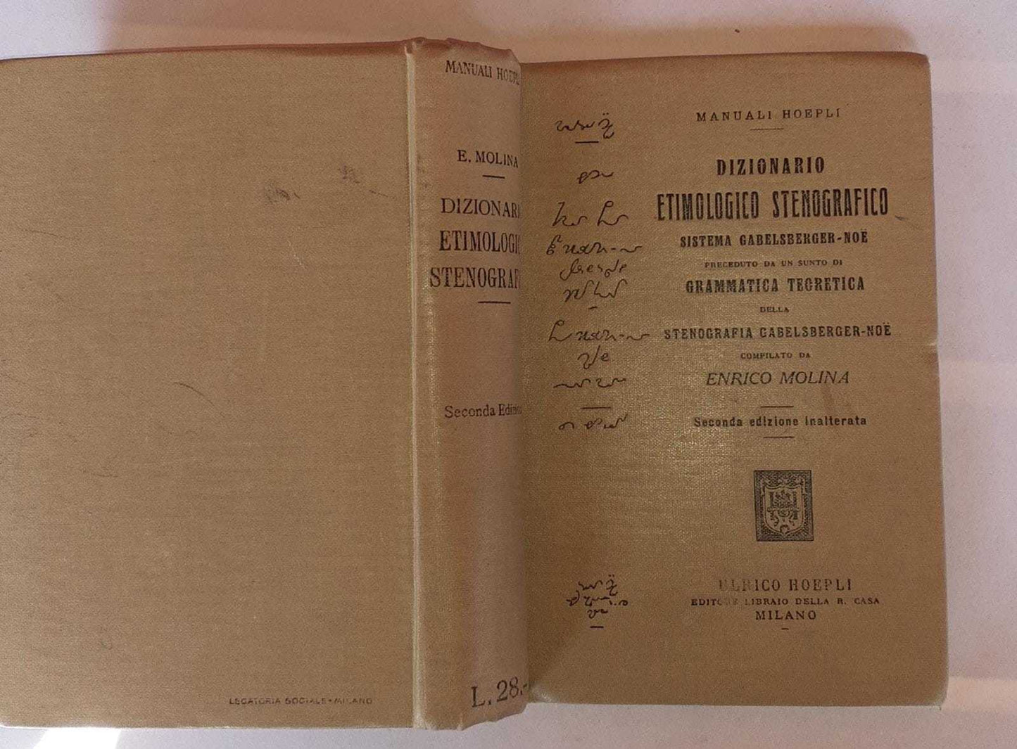 Dizionario etimologico stenografico sistema gabelsberger-noe - copertina