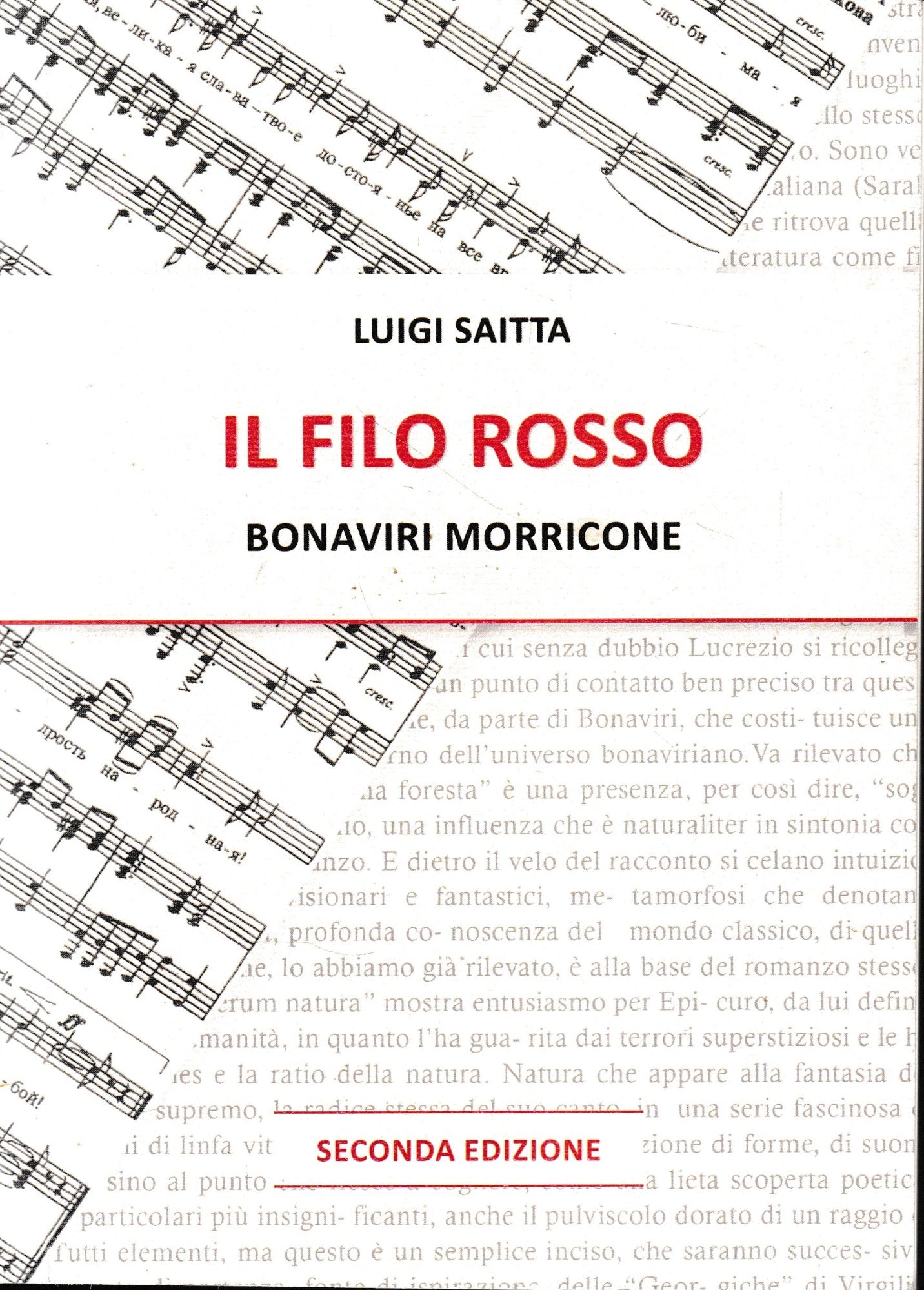 Il filo rosso : Bonaviri Morricone - copertina