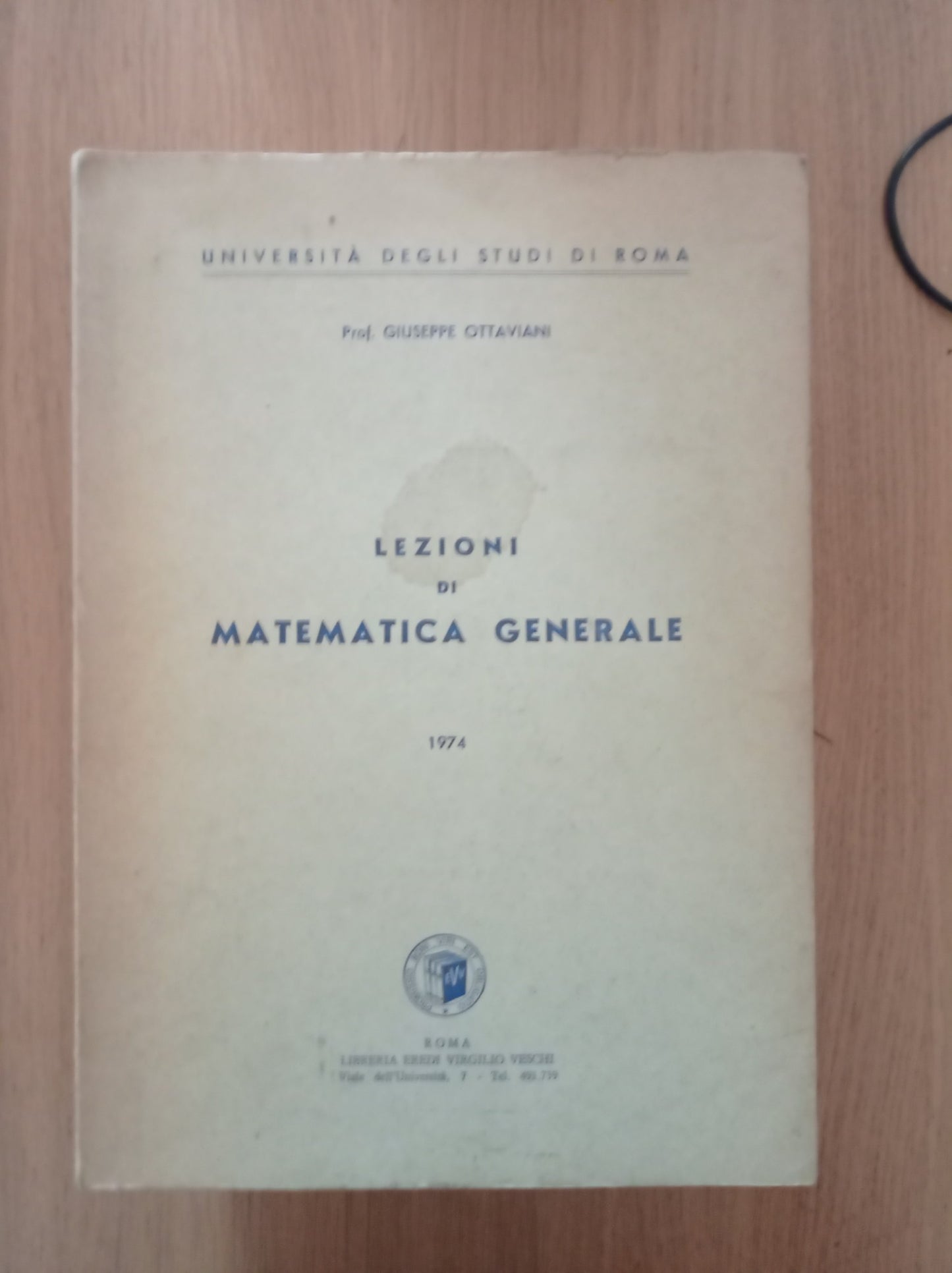Lezioni di matematica generale - copertina