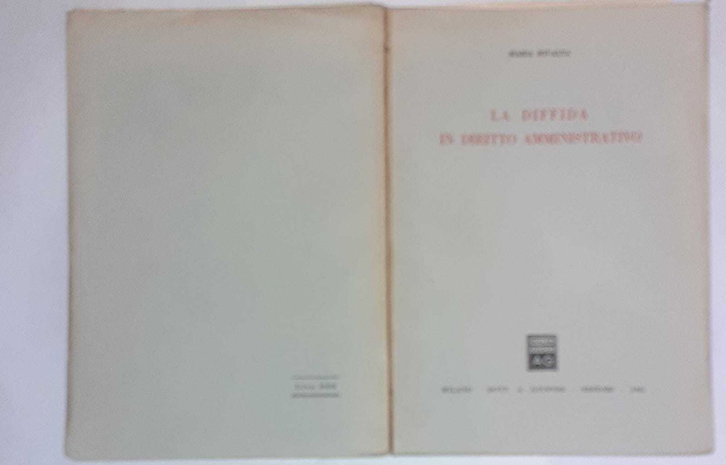 La diffida in diritto amministrativo - copertina