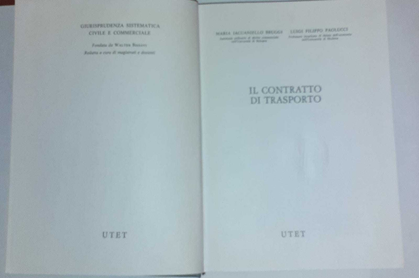 Il contratto di trasporto - copertina