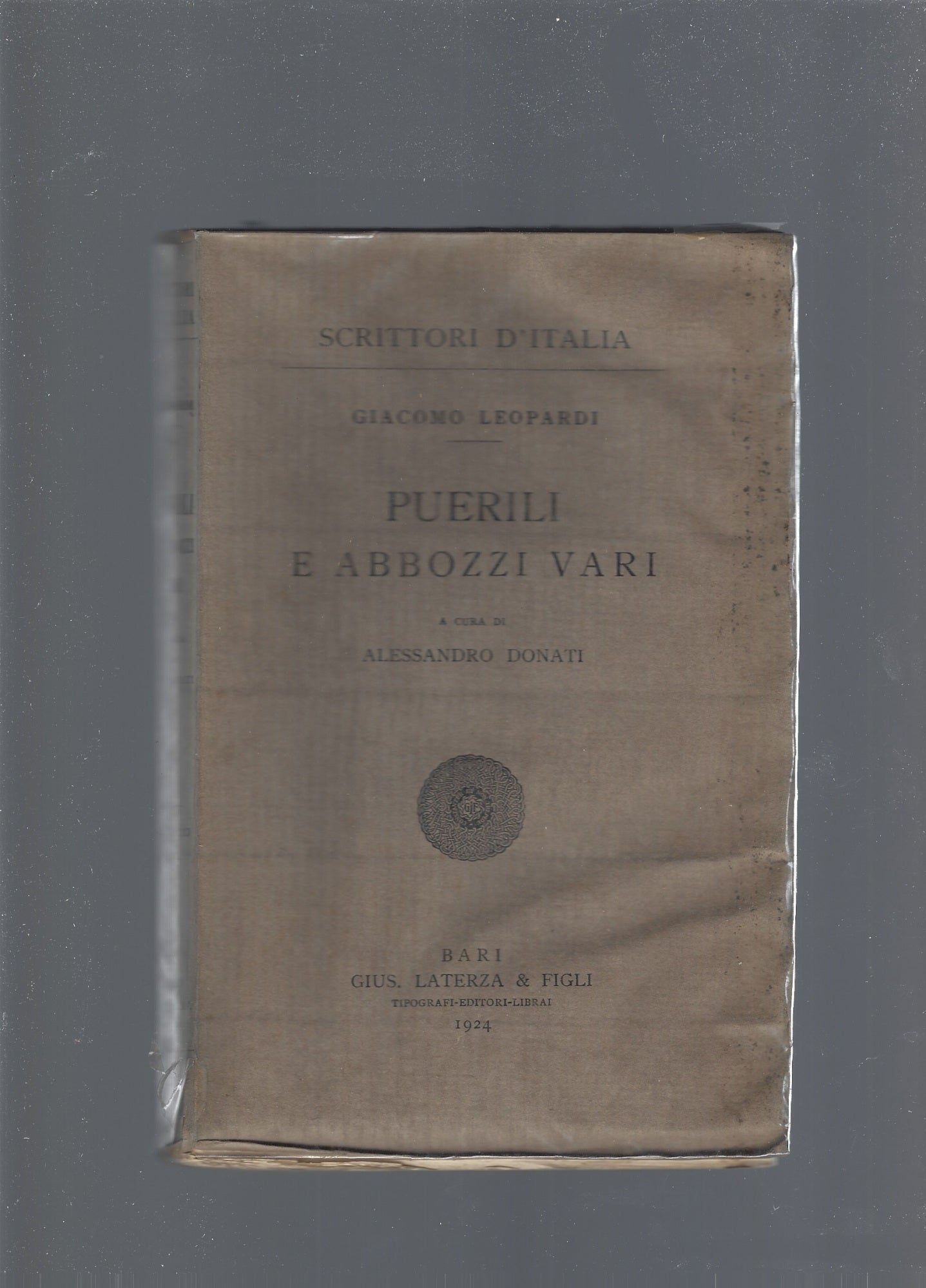 Puerili e abbozzi vari - copertina