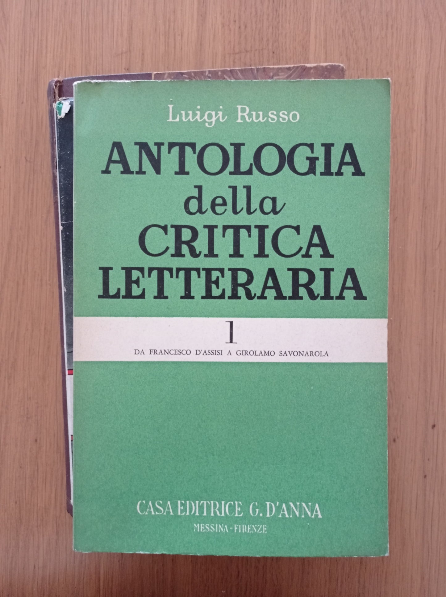Antologia della critica letteraria vol. 1 e 2 - copertina