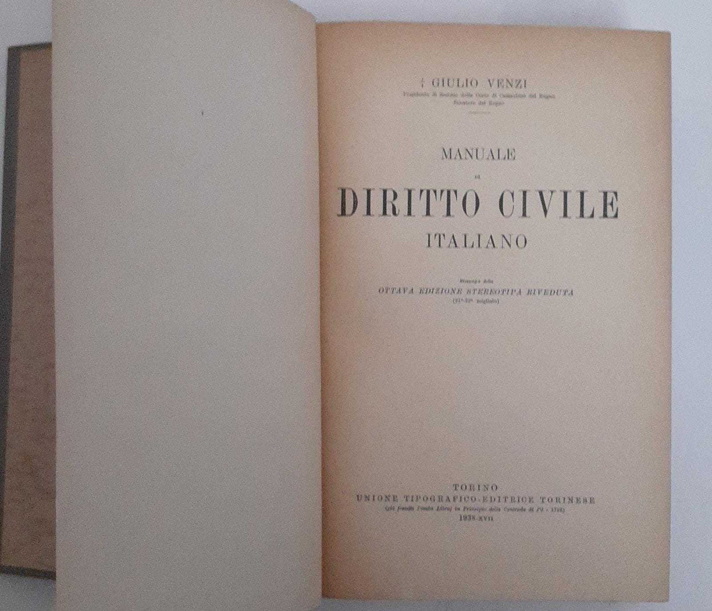 Manuale di diritto civile italiano - copertina