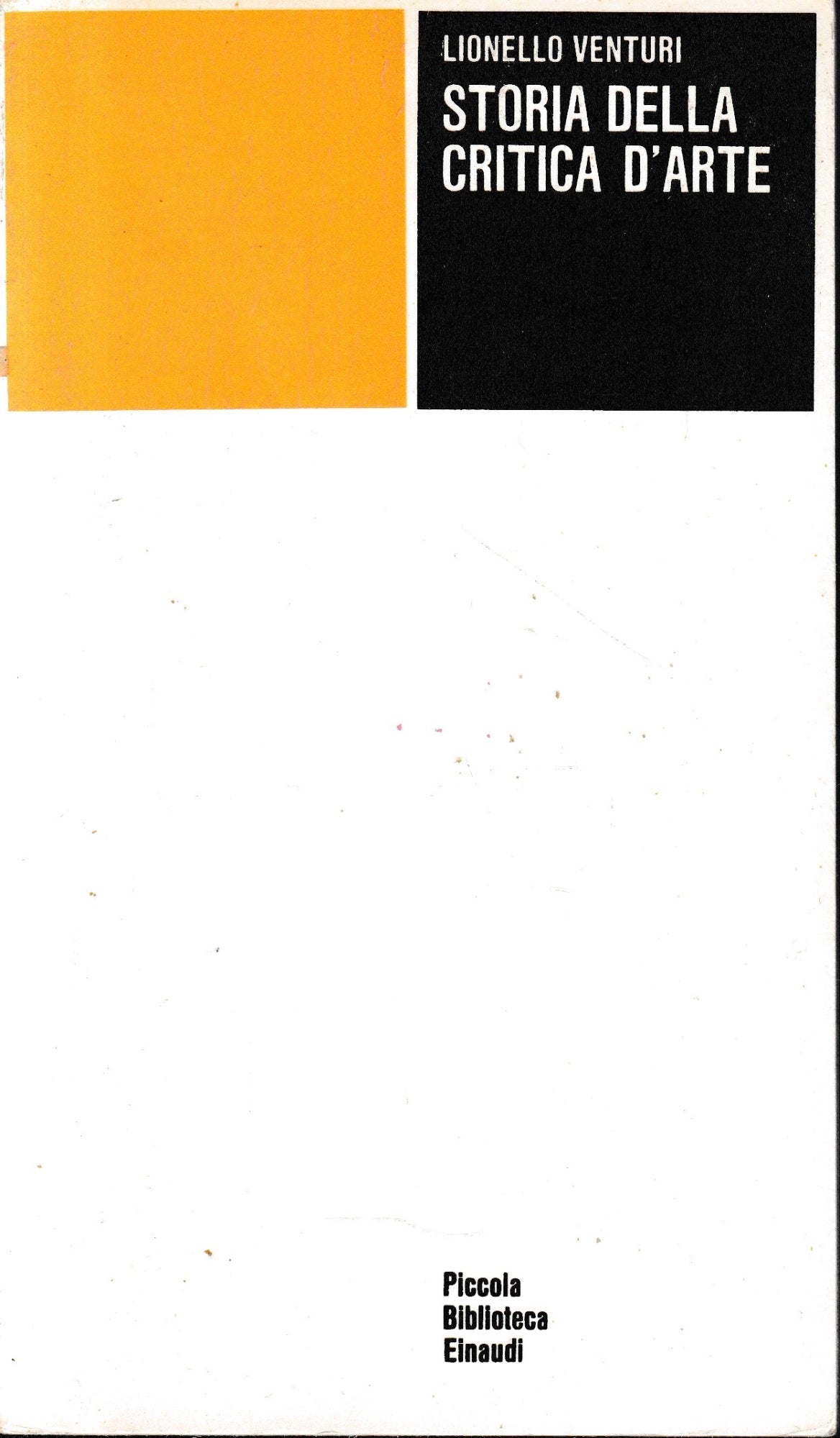 Storia delle critica d'arte - copertina