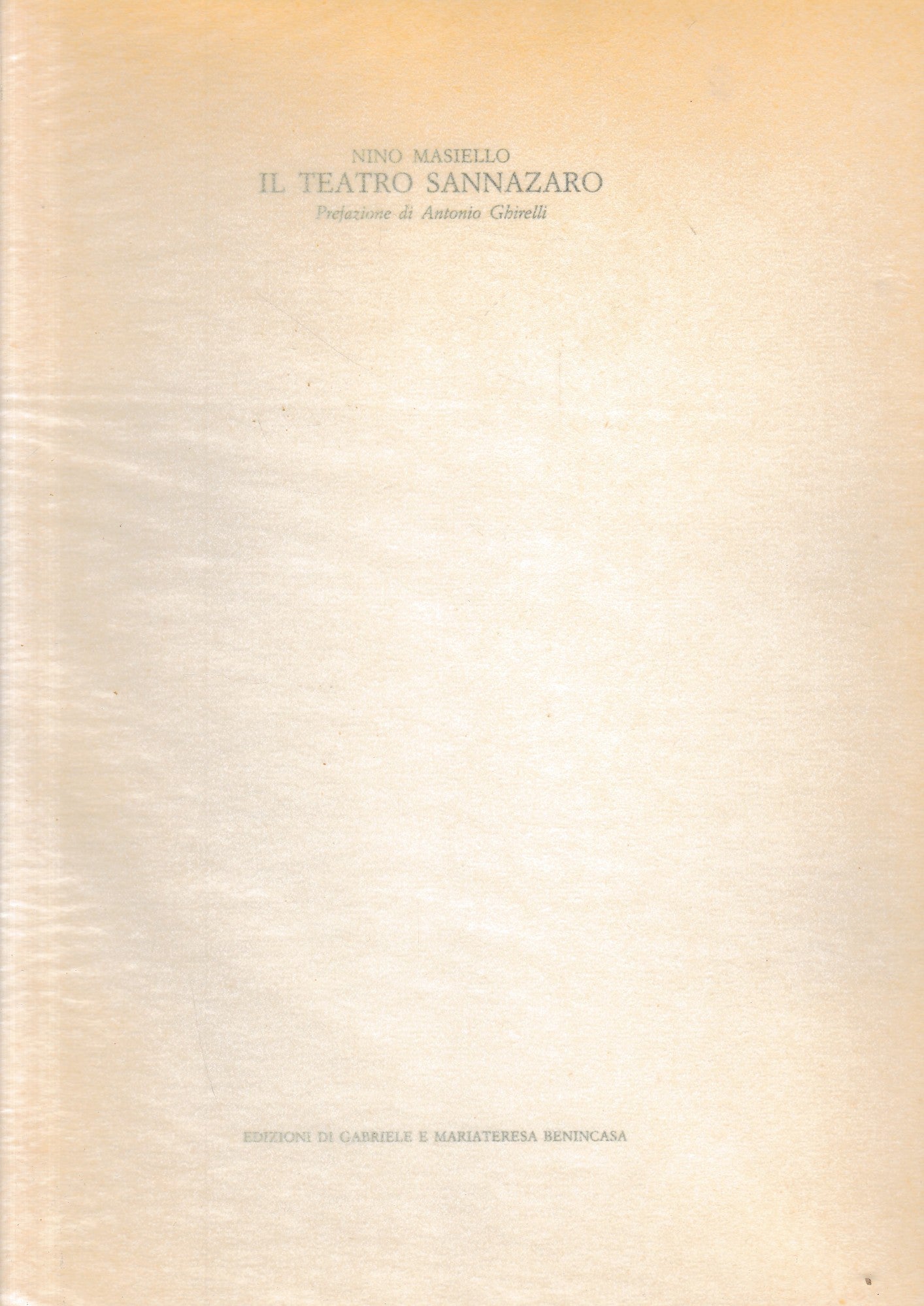 Il Teatro Sannazaro - copertina