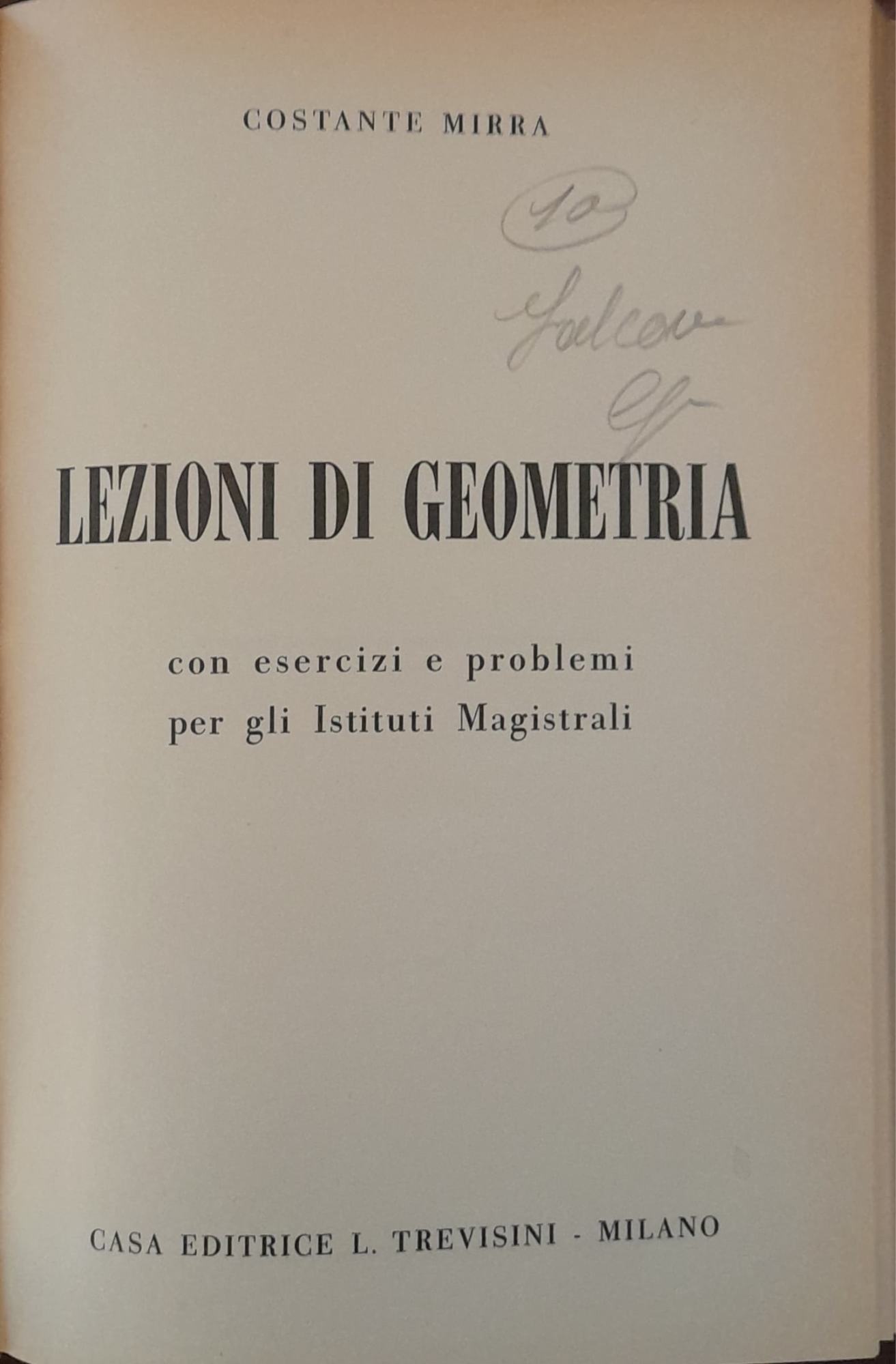Lezioni di geometria - copertina