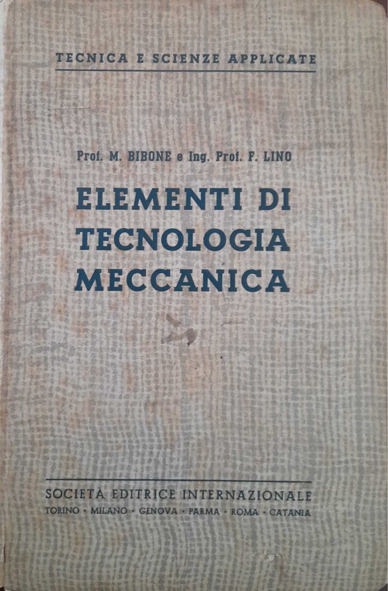Elementi di tecnologia meccanica - copertina