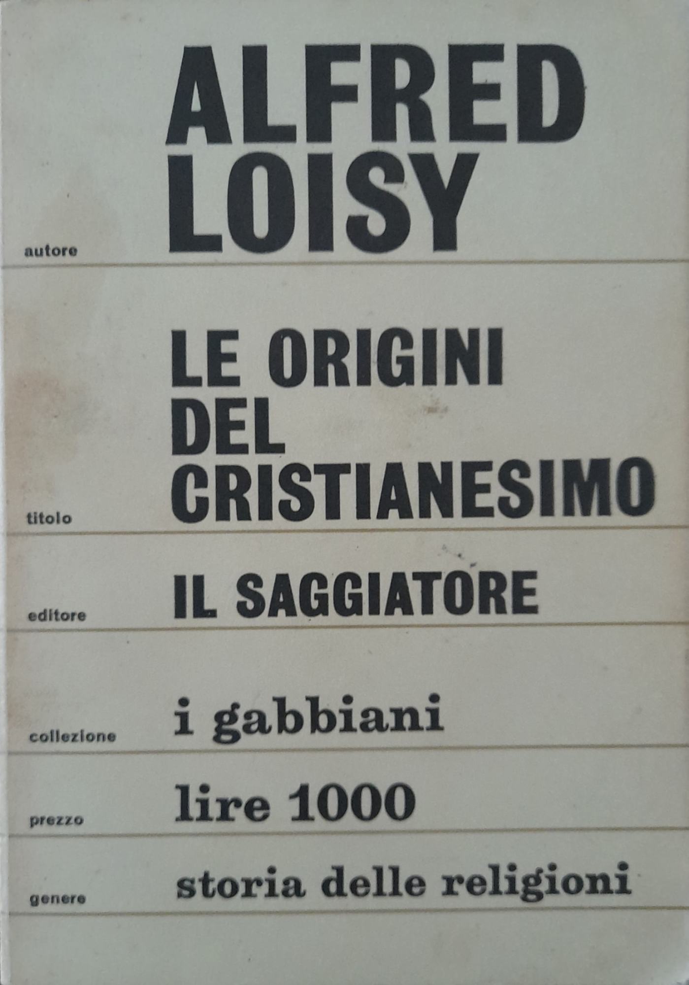 Le origini del cristianesimo - copertina