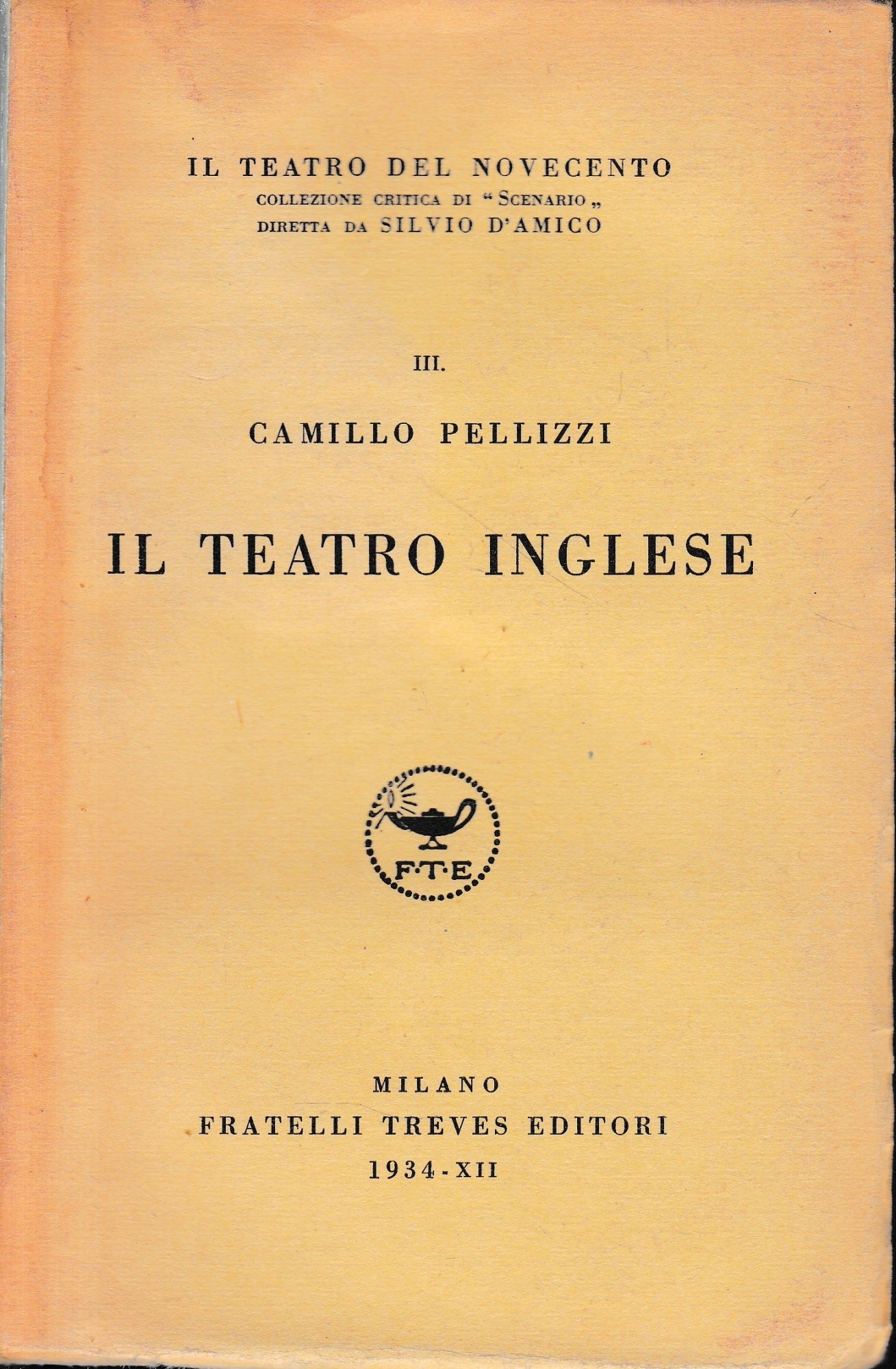 Il Teatrodel Novecento, vol. III: Il Teatro inglese - copertina